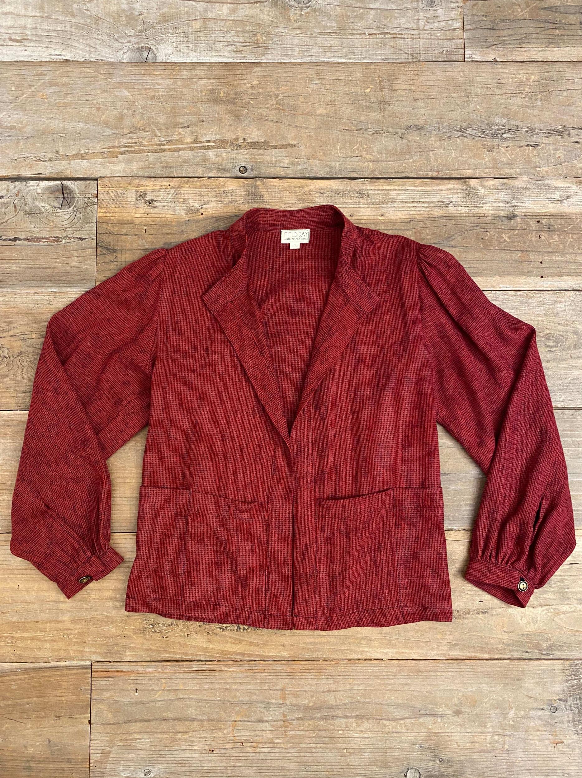 Jane Jacket in Ruby Checker Product Image