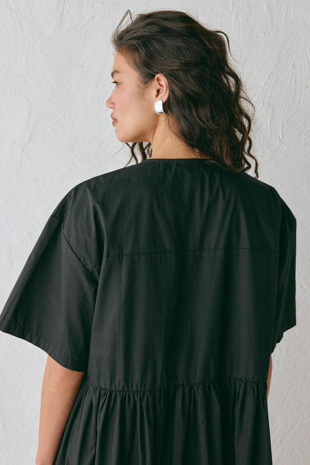 Naomi Smock Maxi Dress Black Product Image