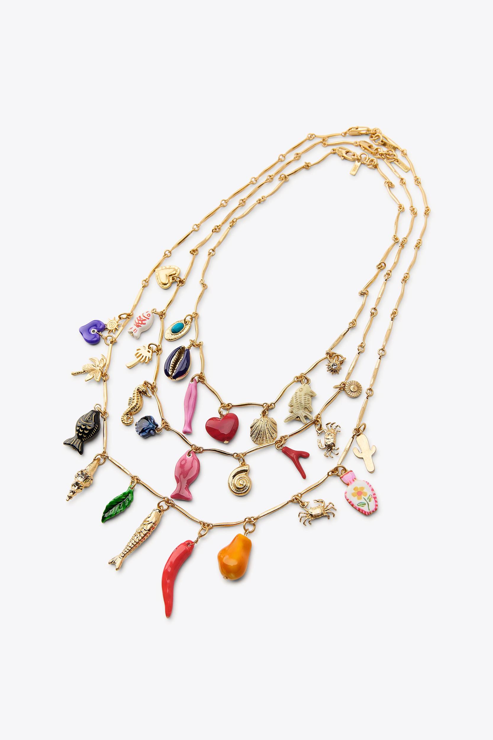 3 PACK OF METAL CHARM NECKLACES Product Image