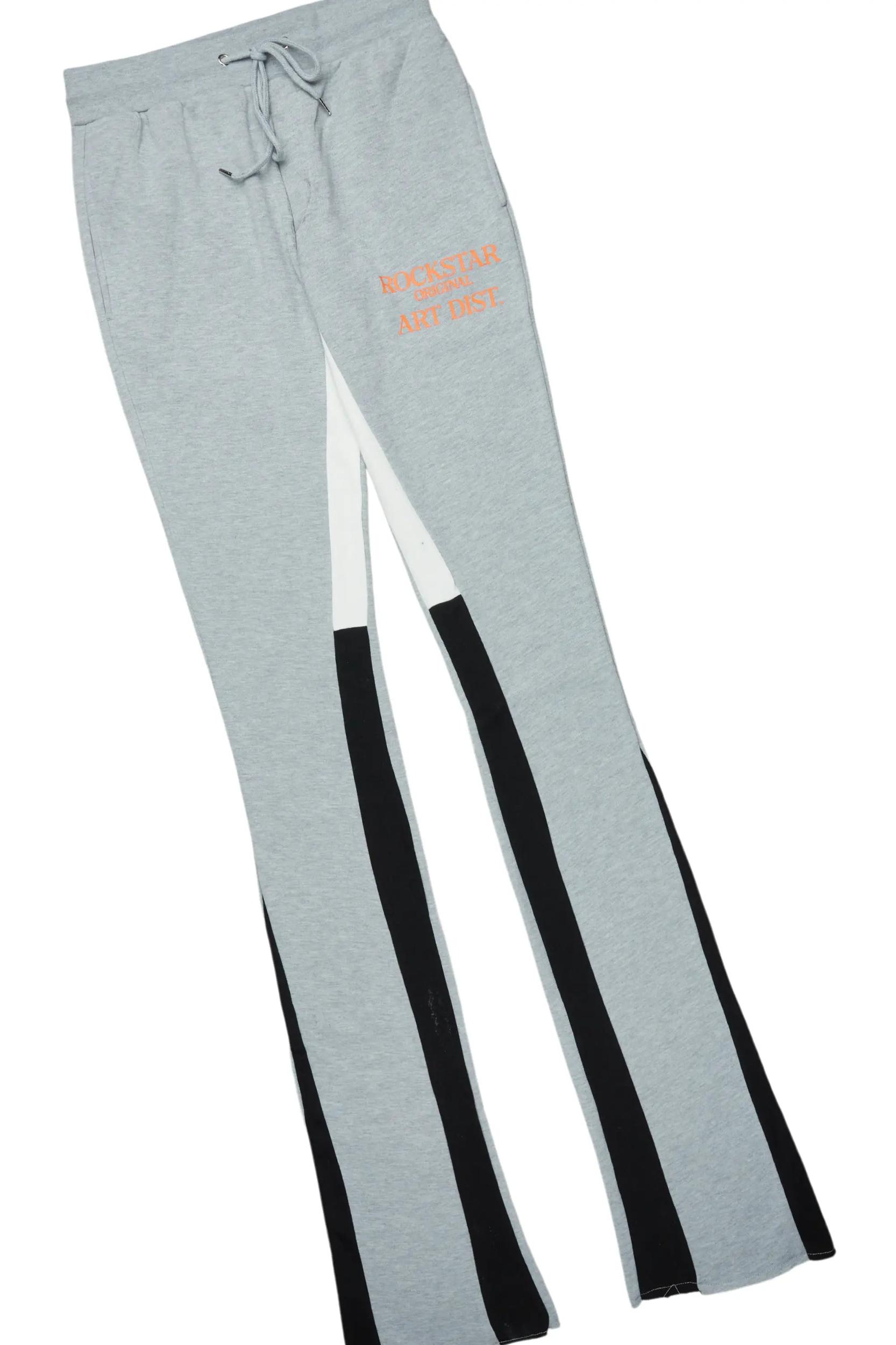 Briggs Heather Grey Hoodie/Super Stacked Flare Track Set Male Product Image