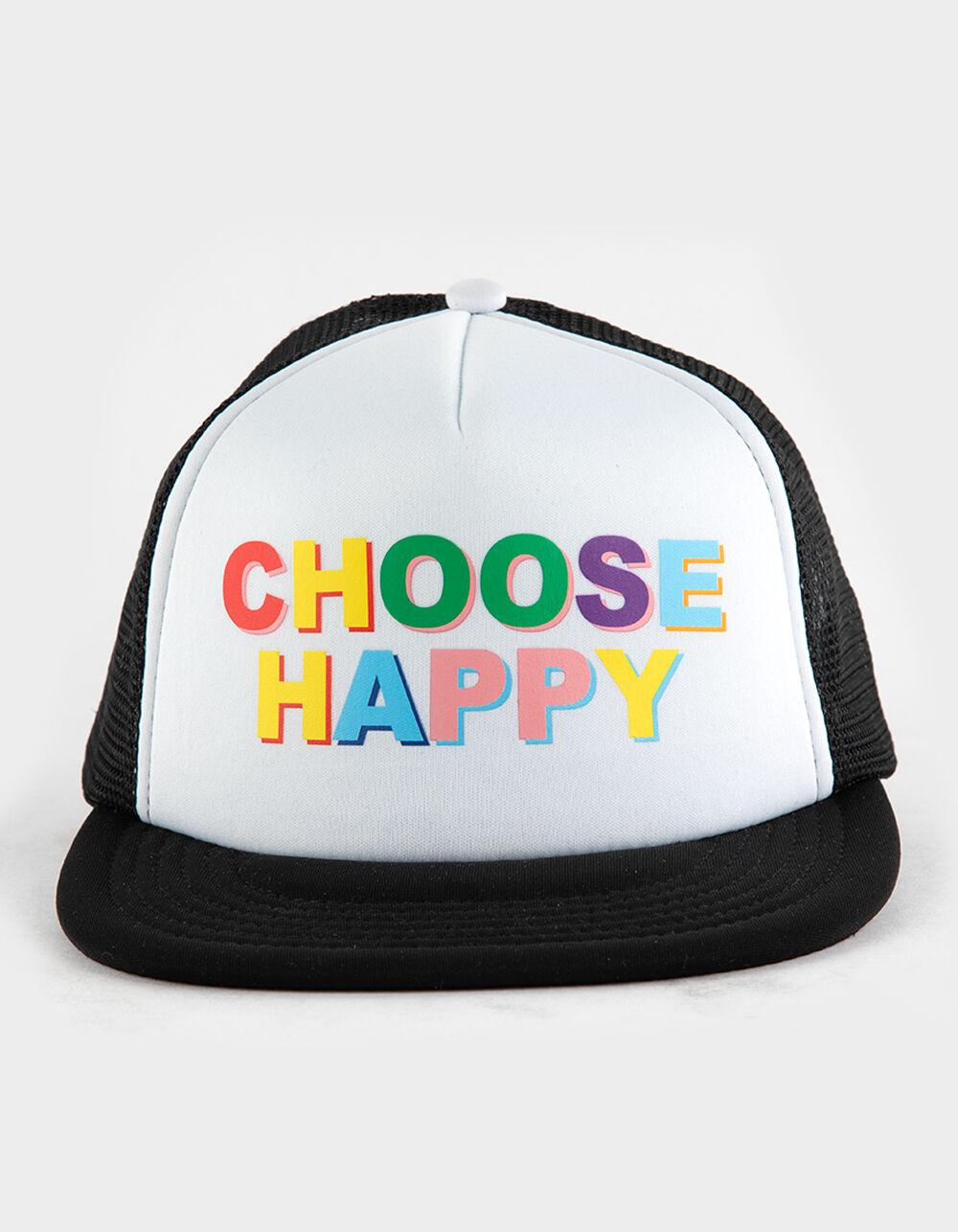 THE PHLUID PROJECT Happy Pride Trucker Hat - BLK/WHT Product Image