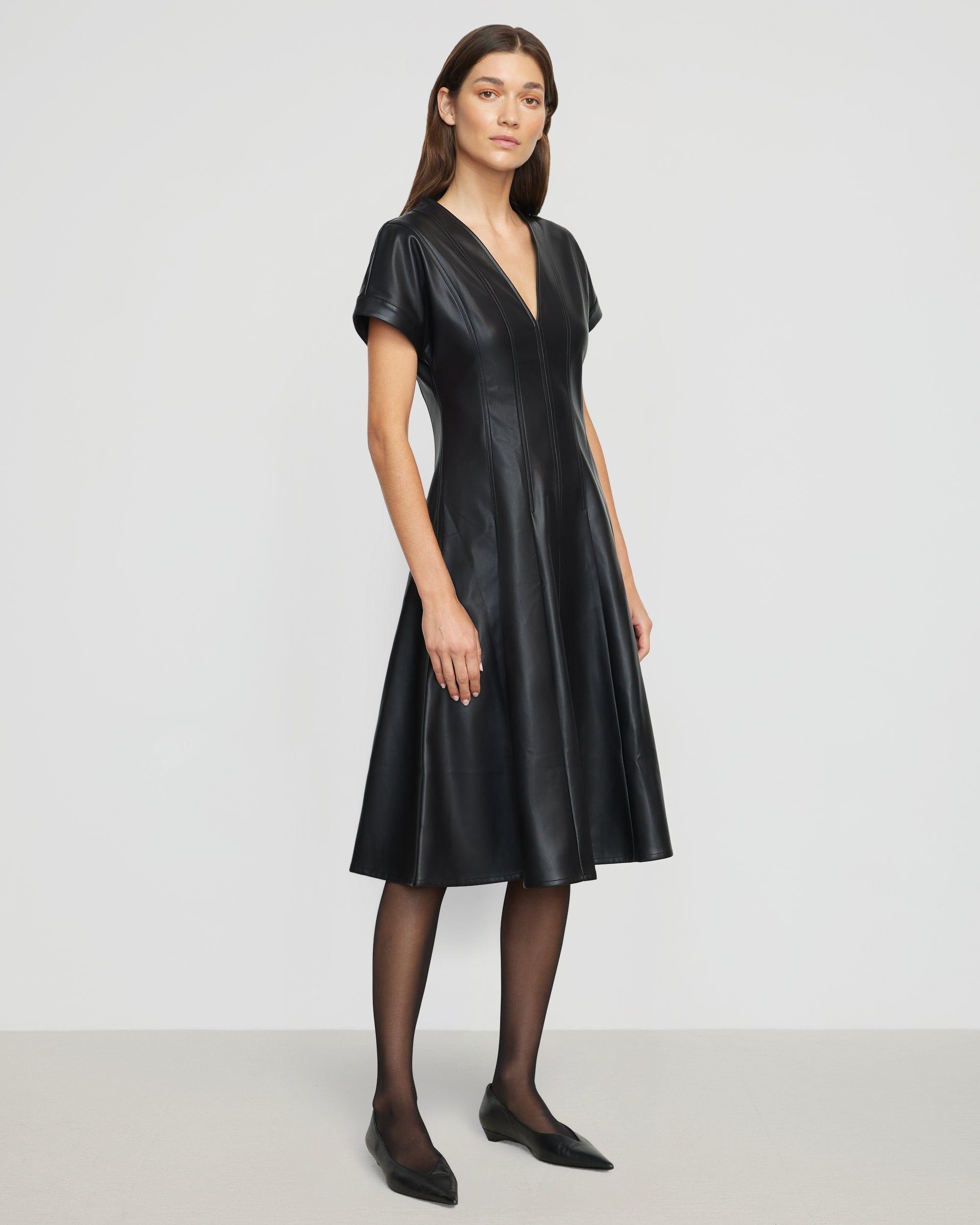 Ash Vegan Leather A-Line Dress Product Image