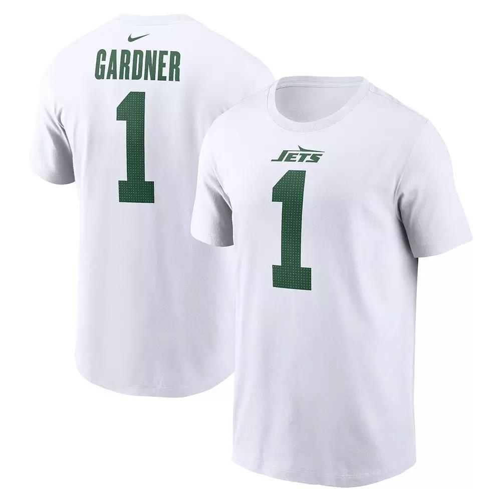 Men's Nike Ahmad Sauce Gardner White New York Jets Legacy Player Name & Number T-Shirt,  Product Image