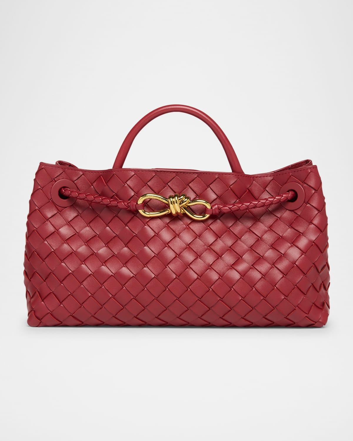 Womens Small East-West Andiamo Intrecciato Leather Top-Handle Bag Product Image