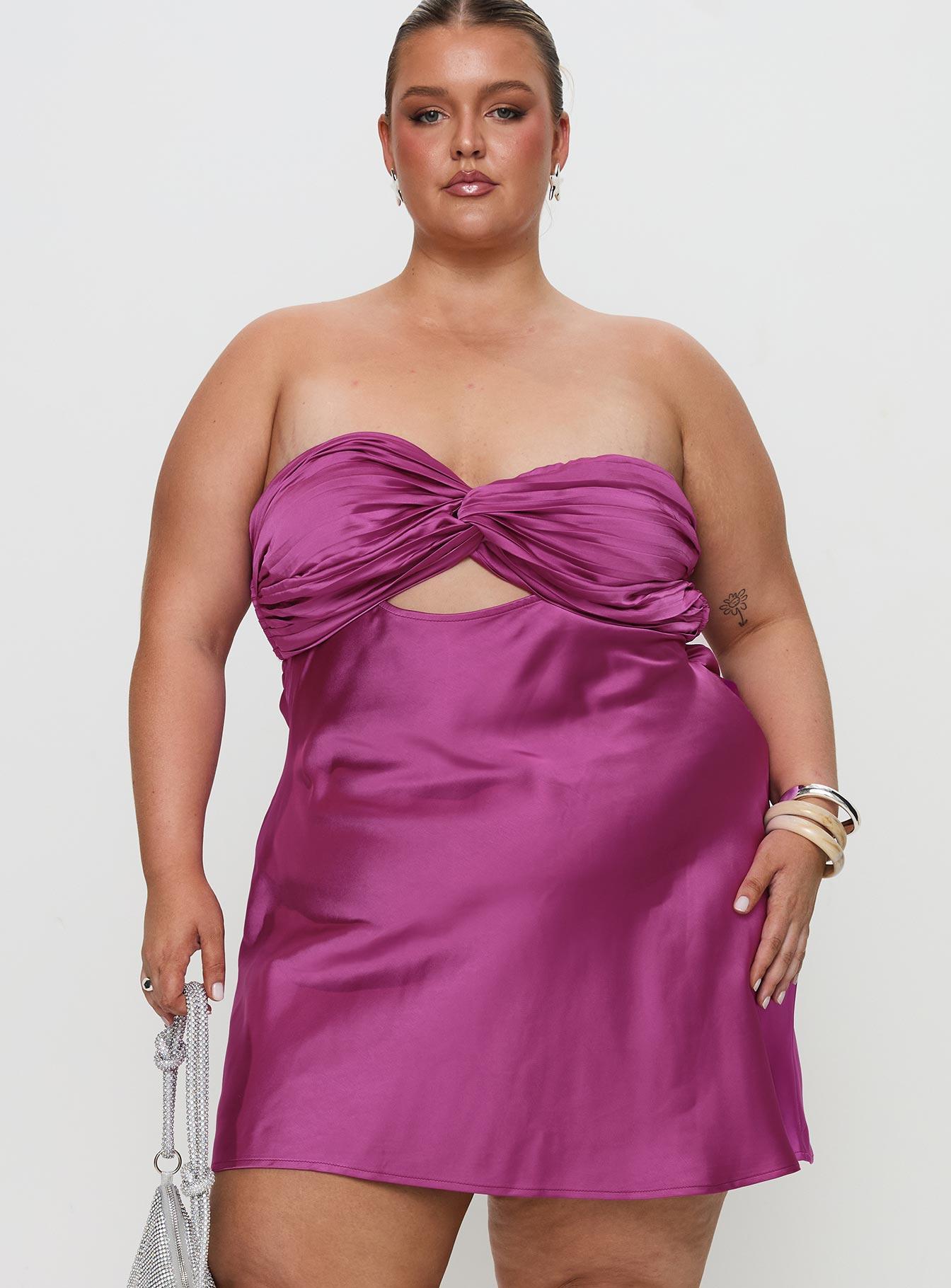 Faviola Mini Dress Purple Curve Product Image