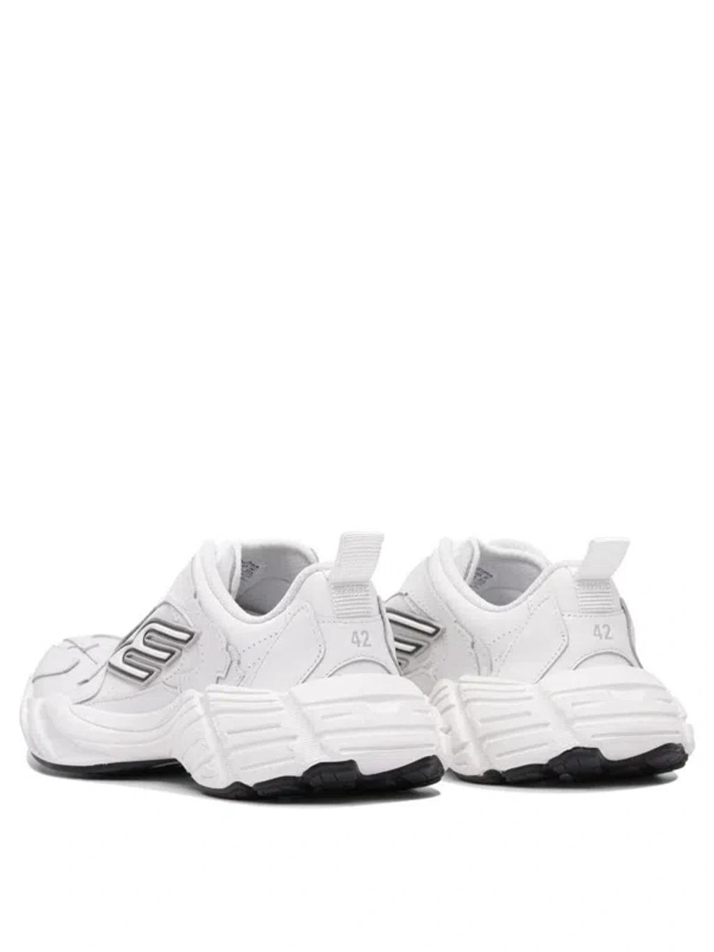 BALENCIAGA Men White Cowskin And Polyester Monday Shoe Sneakers Product Image