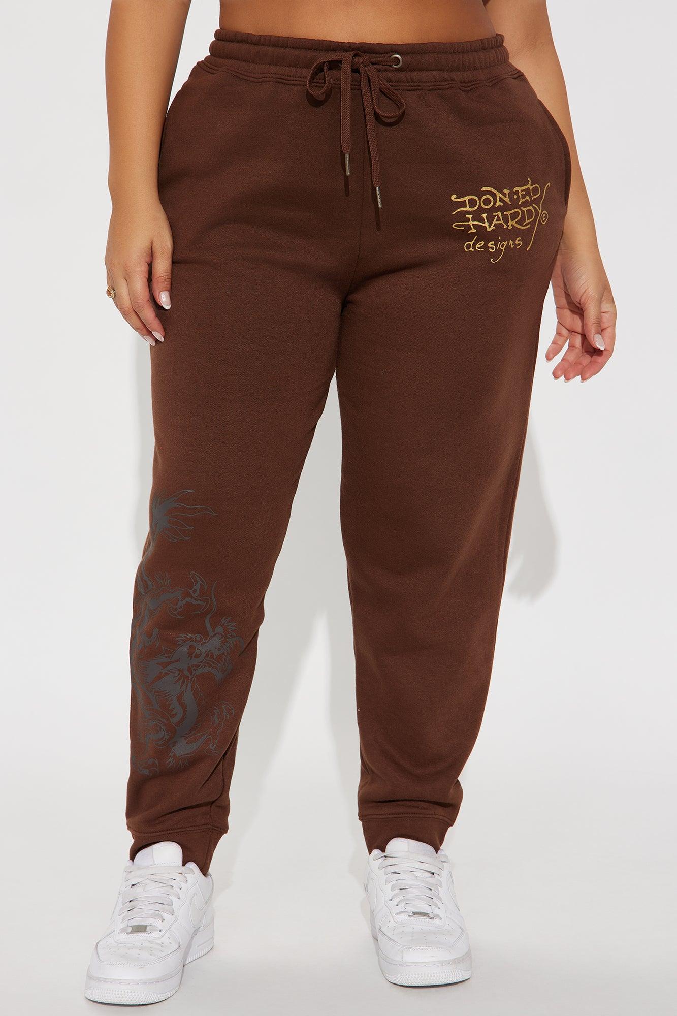 Ed Hardy Double Take Tiger Jogger - Brown Female Product Image