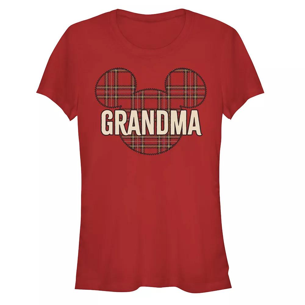 Disney's Mickey Mouse Women's Grandma Christmas Patch Graphic Tee,  Product Image