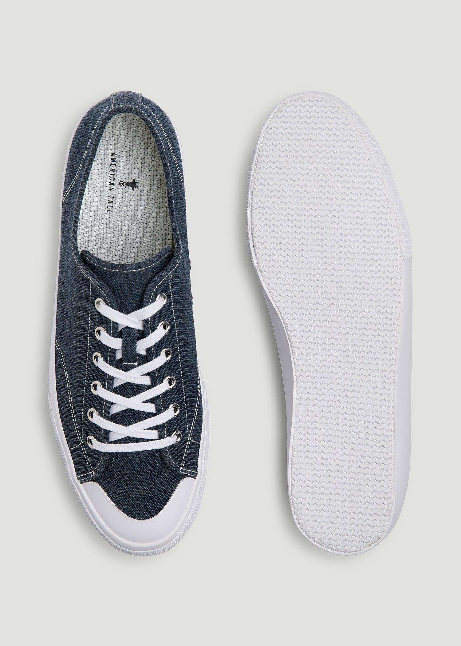 Vulcanized Sneaker for Tall Men in Navy Blue Male Product Image