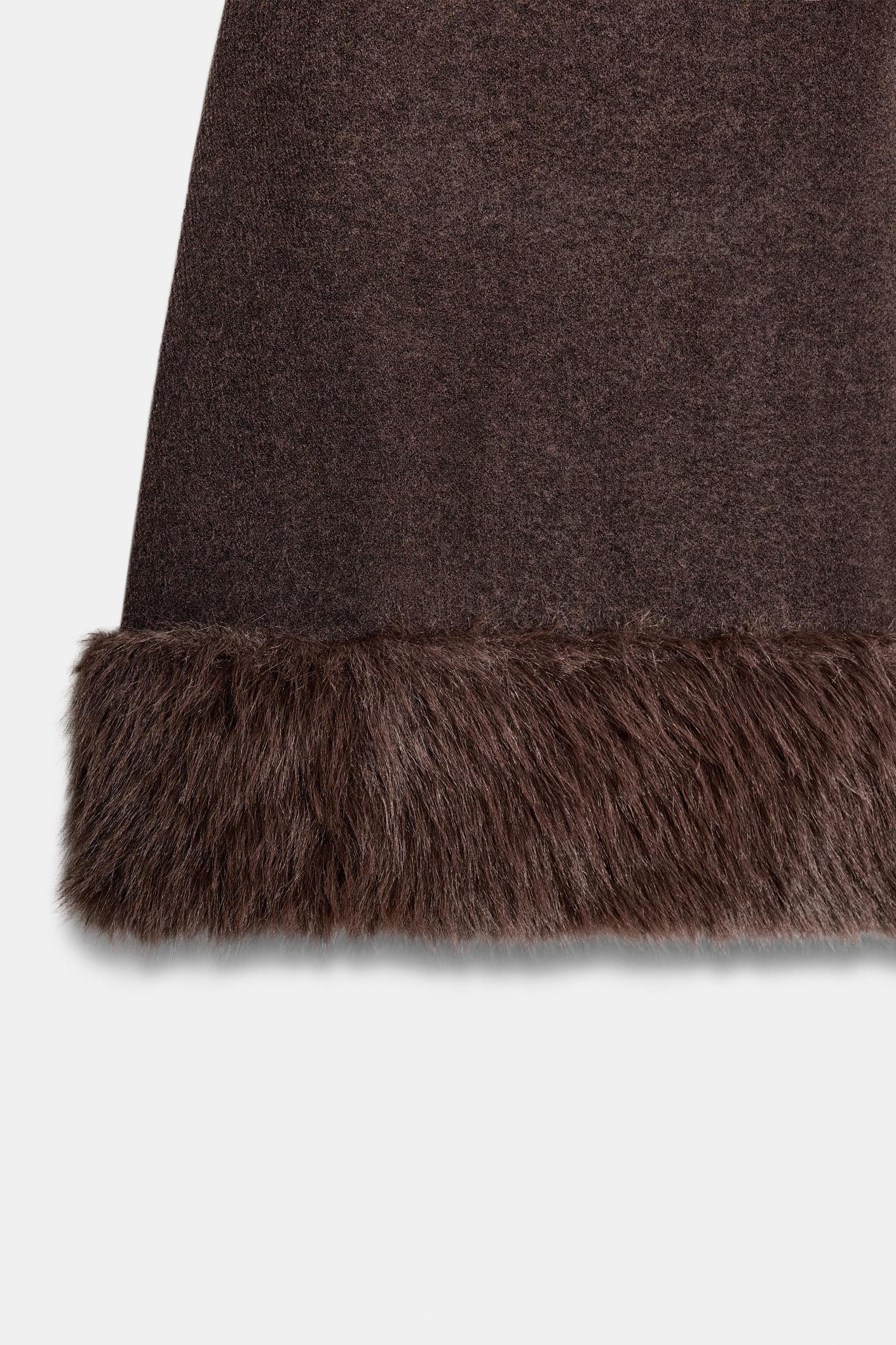 FAUX FUR KNIT DRESS Product Image