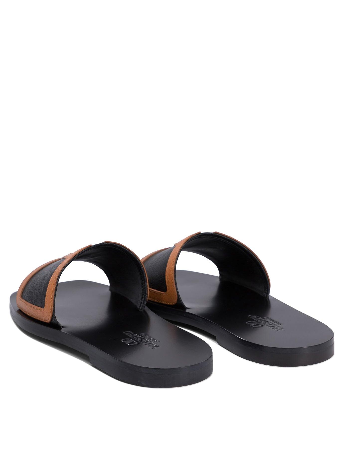 VALENTINO GARAVANI Viva Superstar Slide Sandal In Nappa Leather In Black Product Image