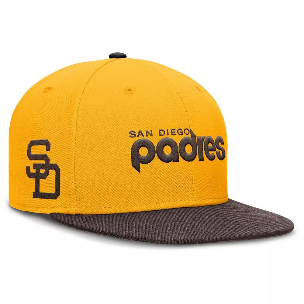Men's Nike Gold San Diego Padres True Performance Fitted Hat,  Product Image