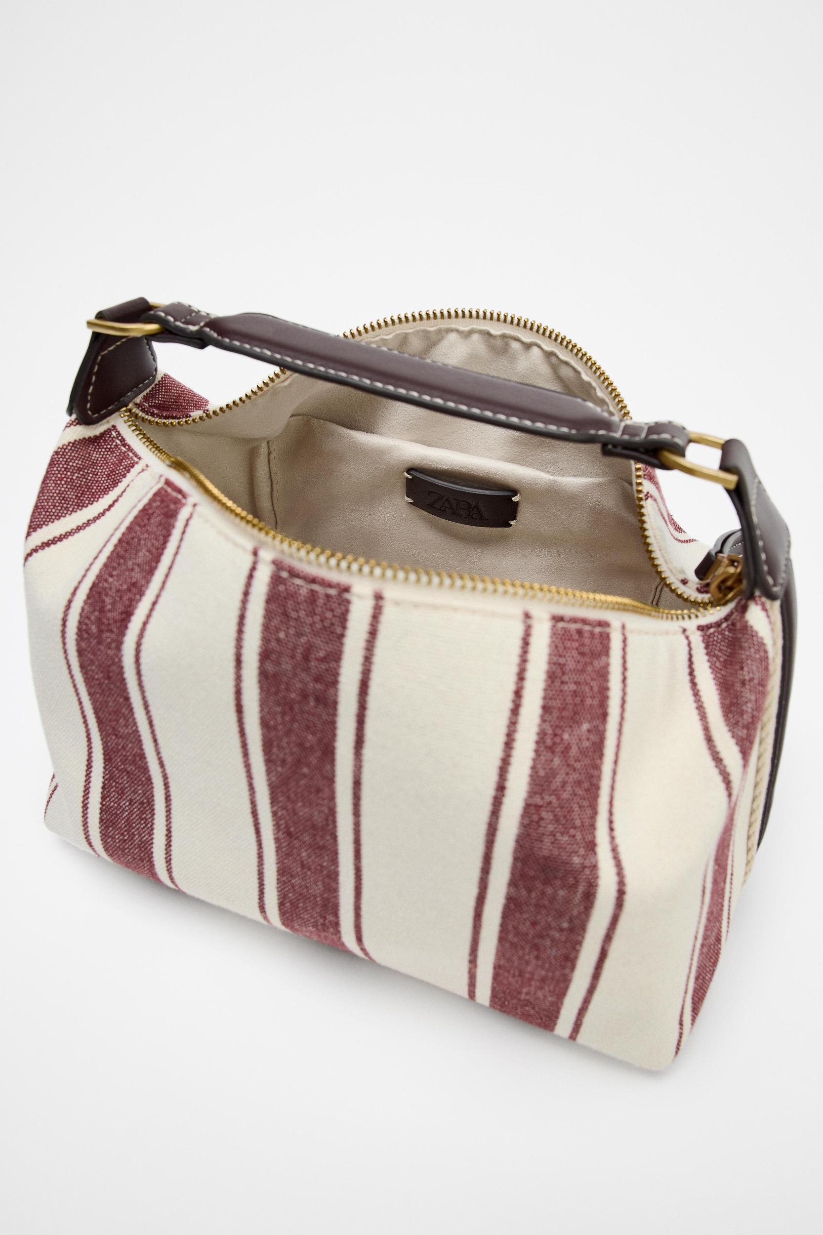STRIPED FABRIC CITY BAG Product Image