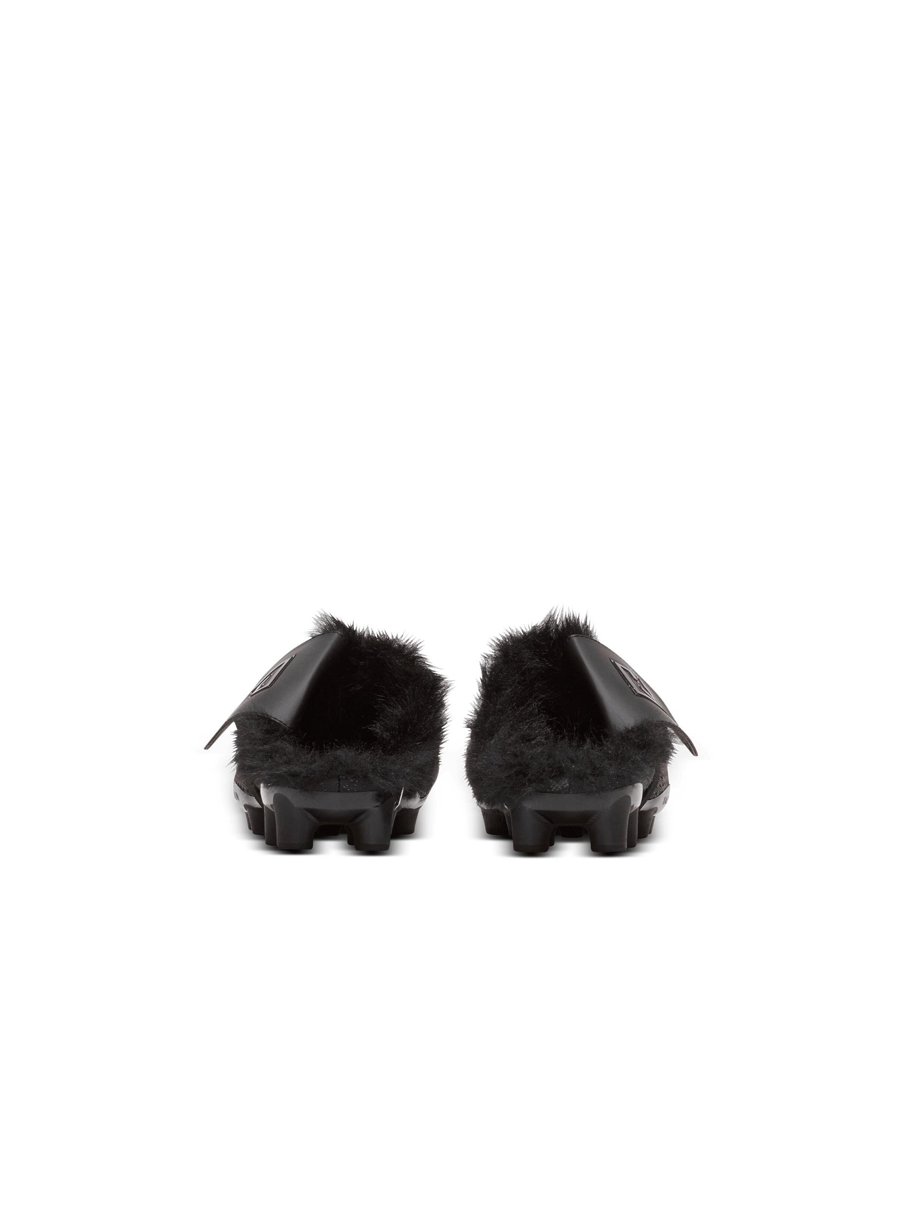Half Time faux fur-lined mules with technical fabrics Product Image