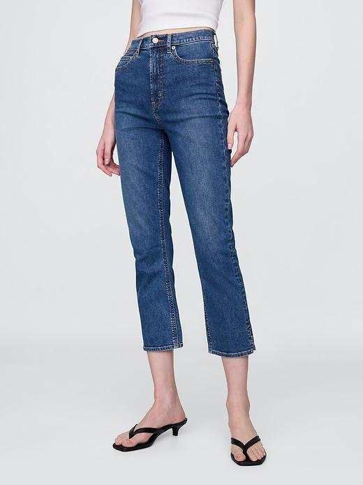 High Rise Capri Jeans Product Image
