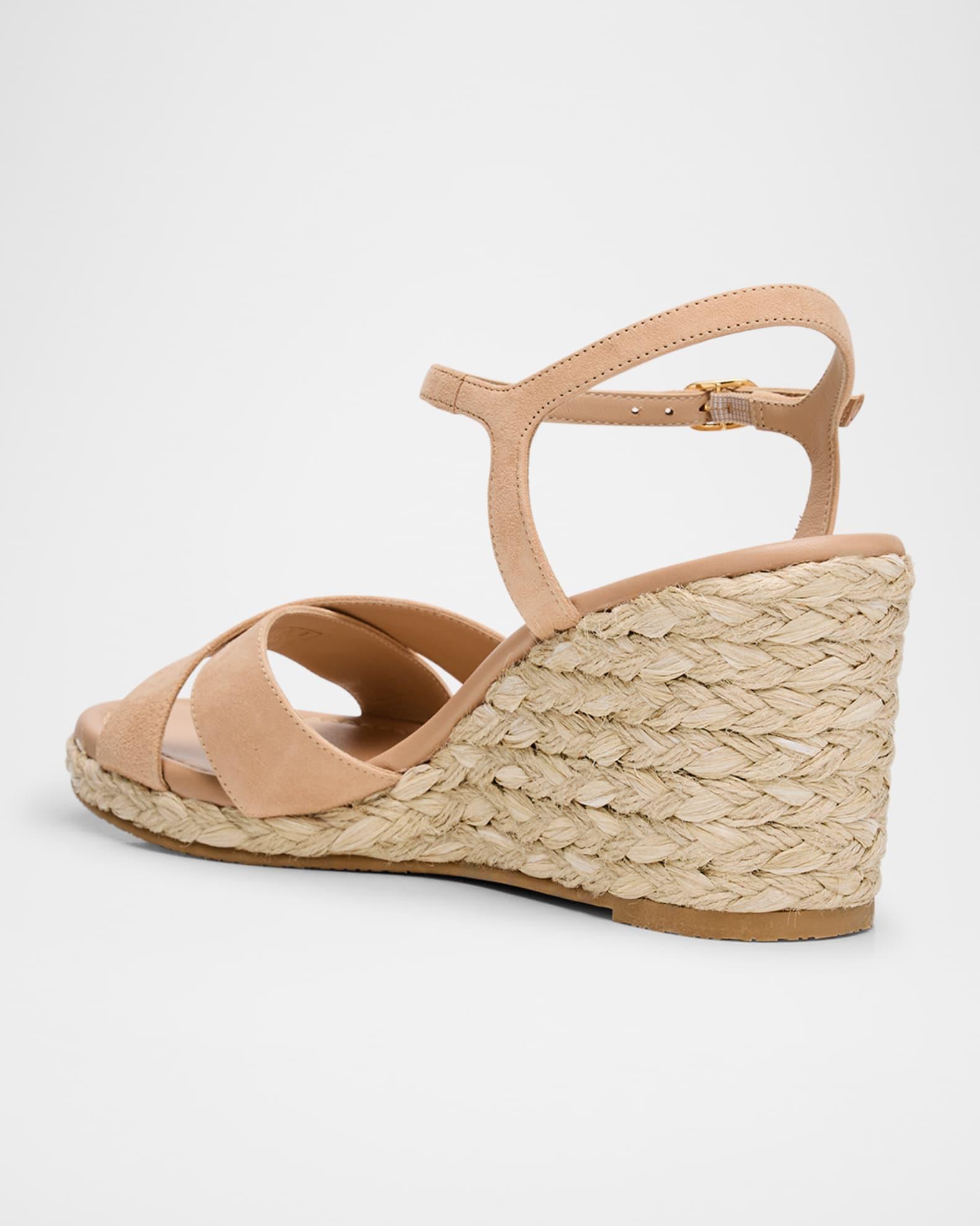 Dayna Suede Crisscross Wedge Espadrilles Product Image