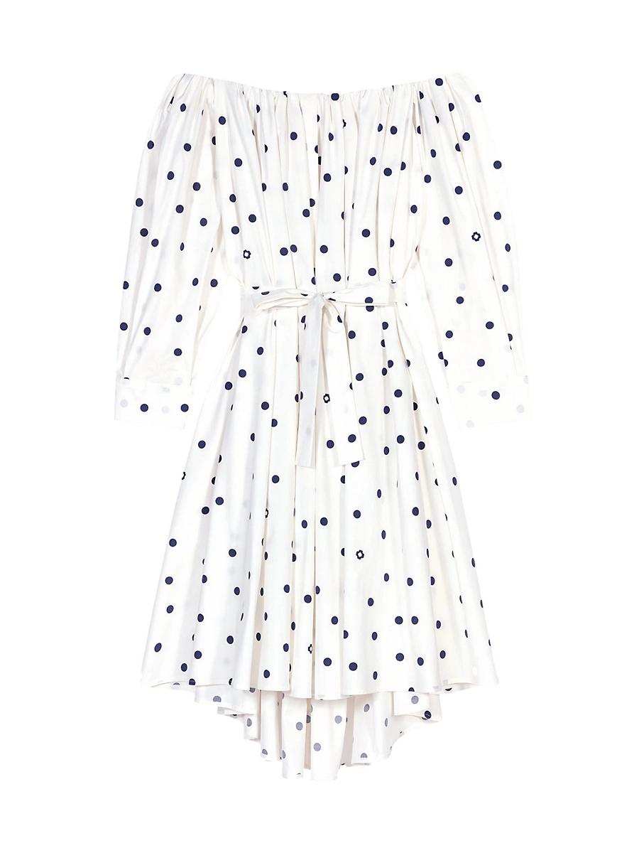 Womens Shirt Dress with Bardot Neckline Product Image