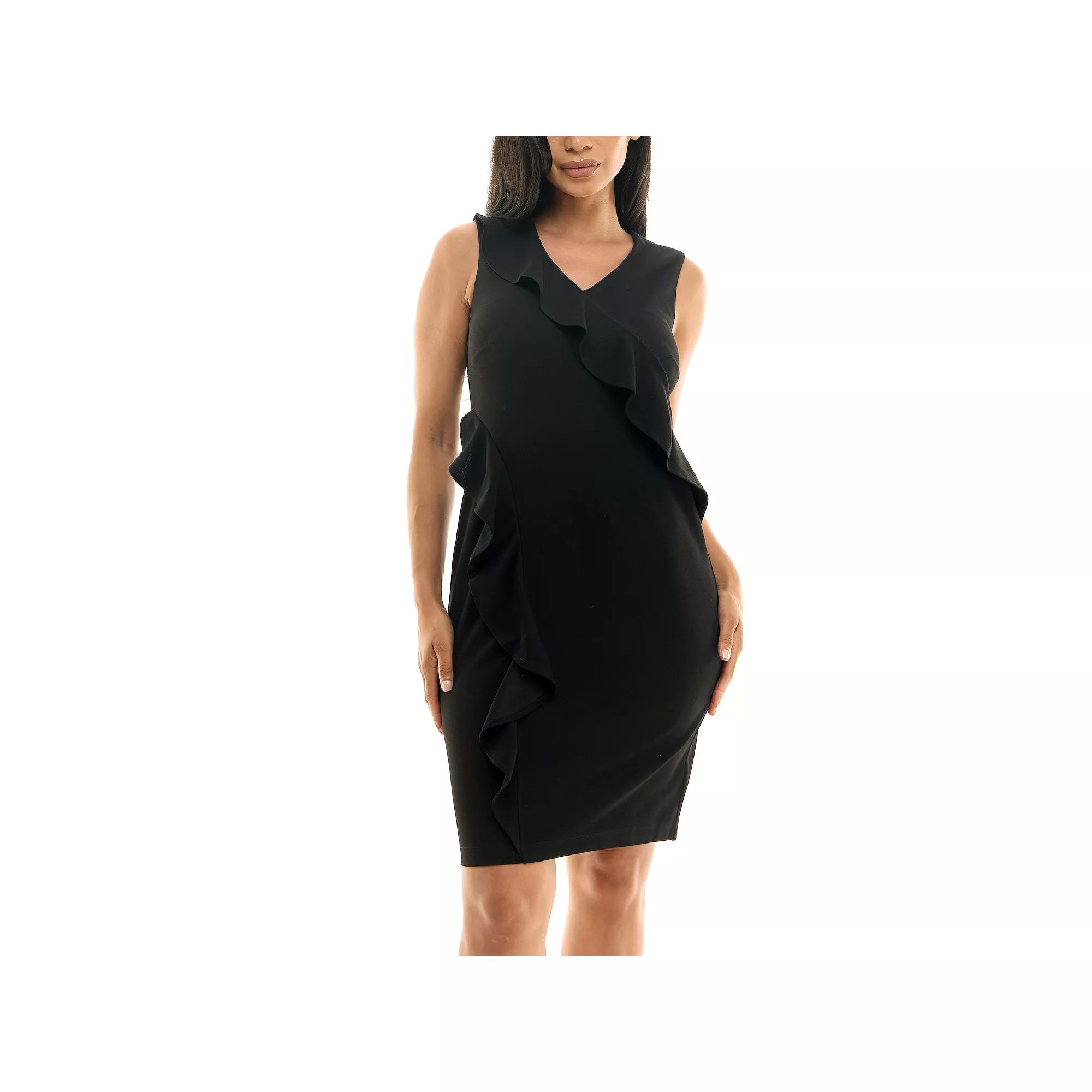 Women's Nina Leonard V-Neck Sheath Dress,  Product Image