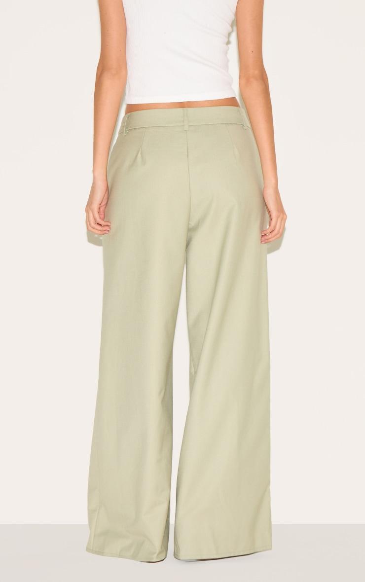 Sage Woven Double Pleat Wide Leg Pants Product Image