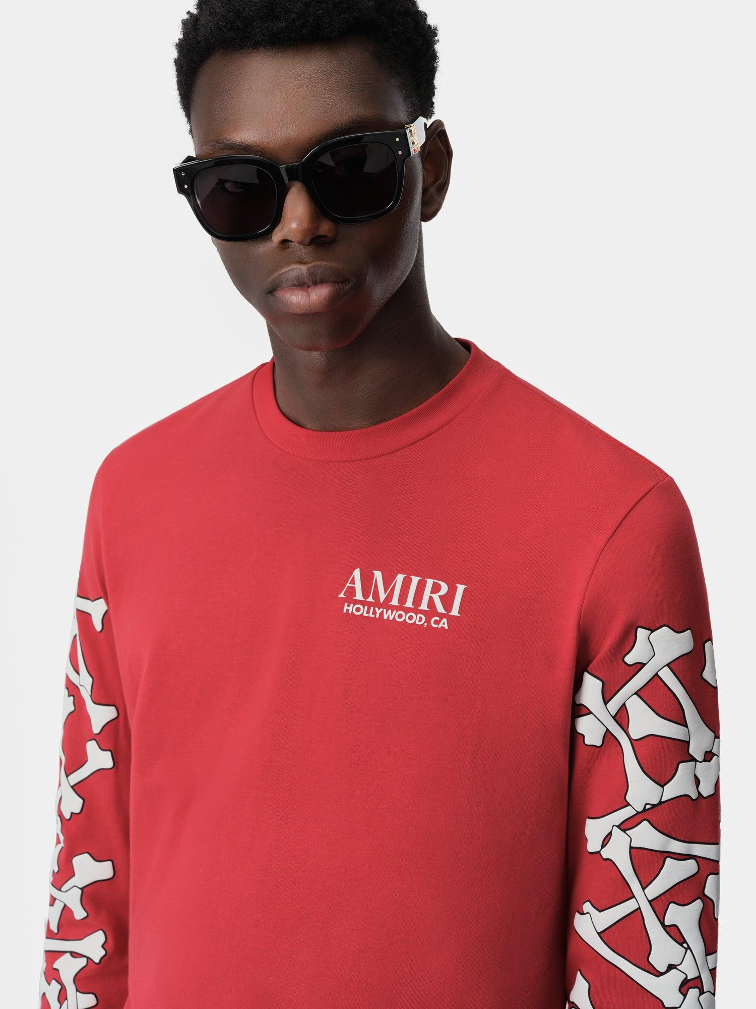 BONES STACKED LONG SLEEVE TEE - Red Male Product Image