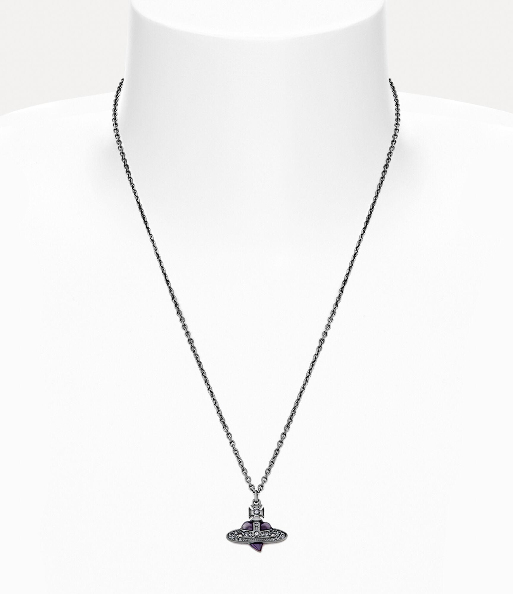 Man. Diamante Heart Pendant Necklace Product Image