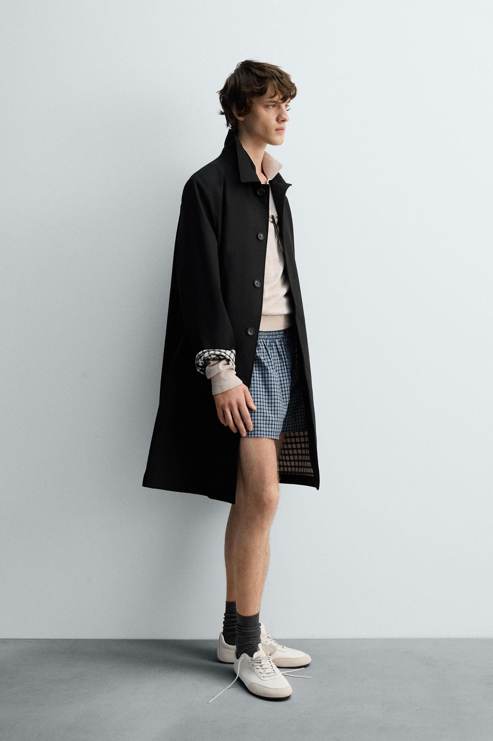 LIMITED EDITION CHECK COMBINATION TRENCH COAT Product Image