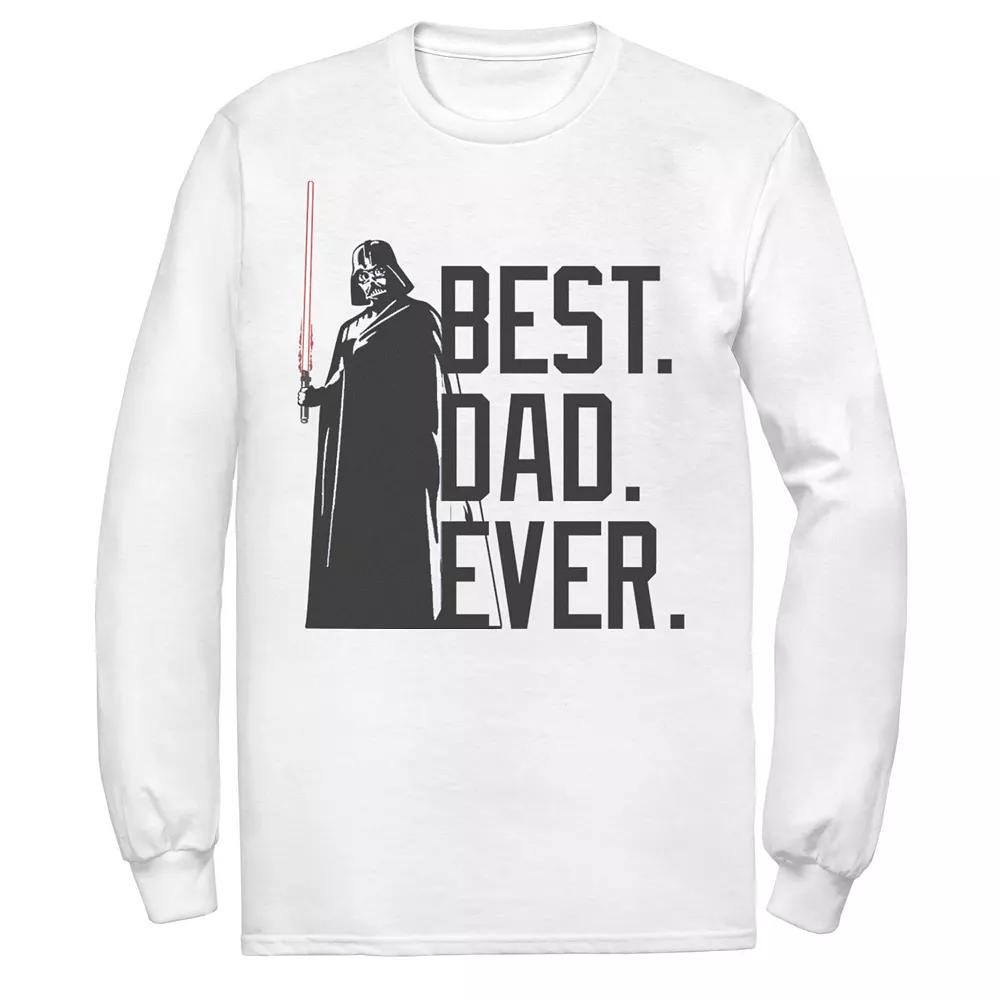 Men's Star Wars Darth Vader "Best Dad Ever" Tee, Size: Small, White Product Image