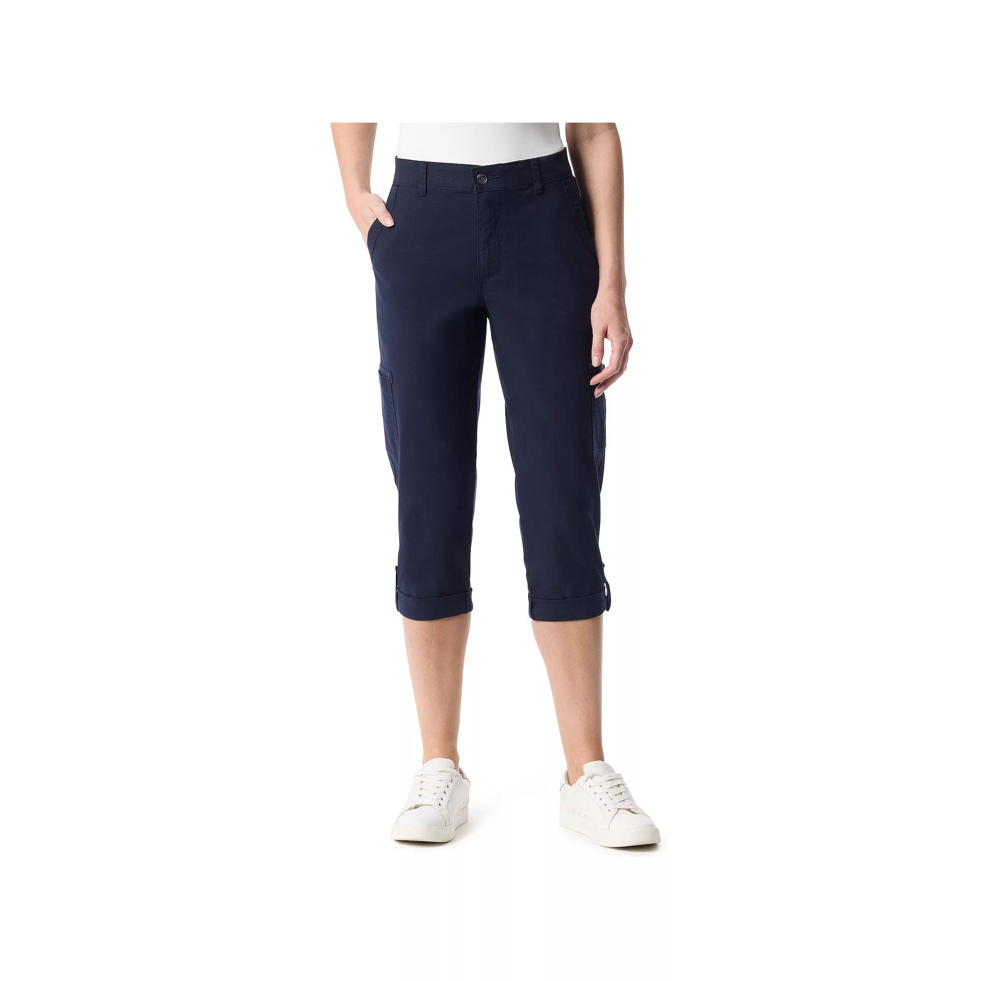Womens Gloria Vanderbilt Cargo Capris Black Affair Product Image