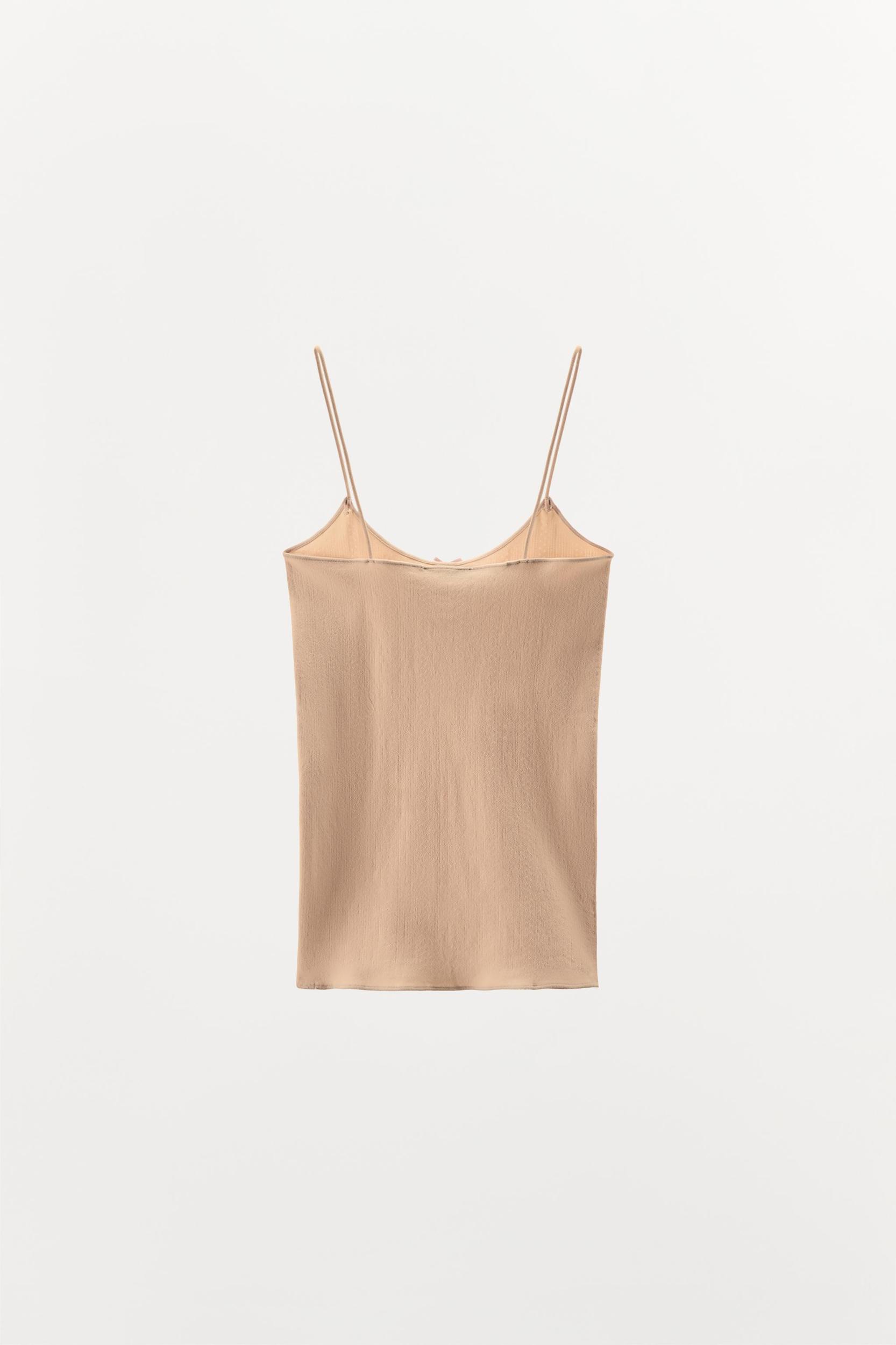 POINTELLE SATIN BOW TANK TOP Product Image