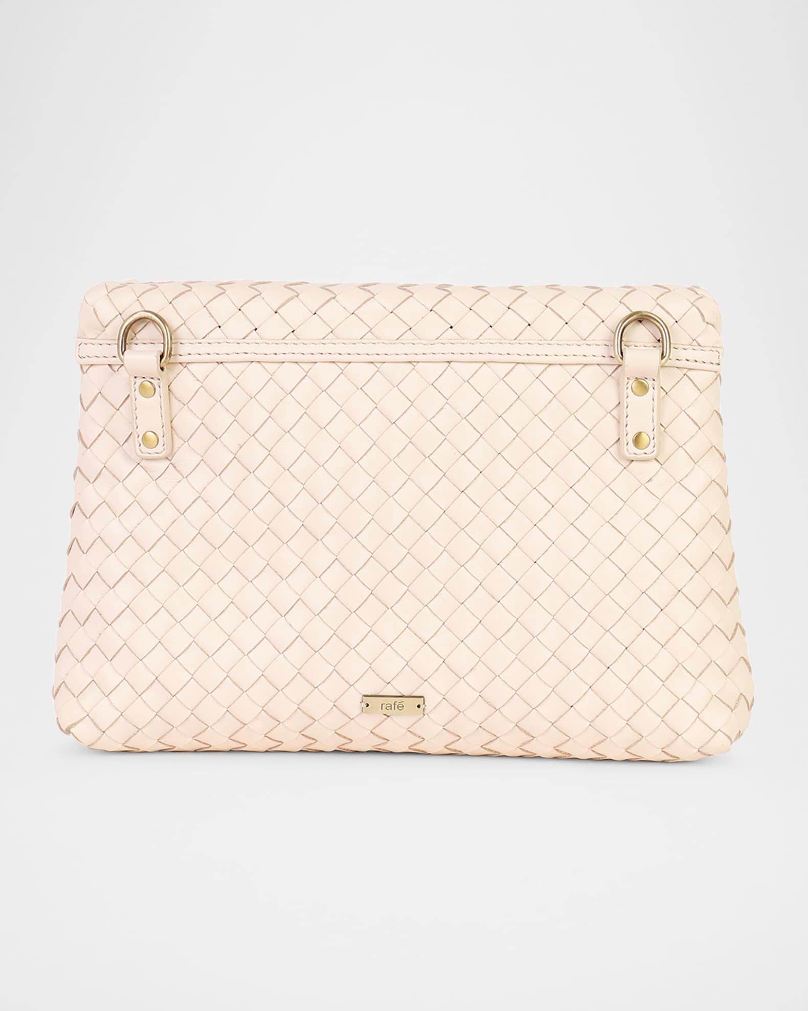 Jamie Envelope Woven Leather Clutch Bag Product Image