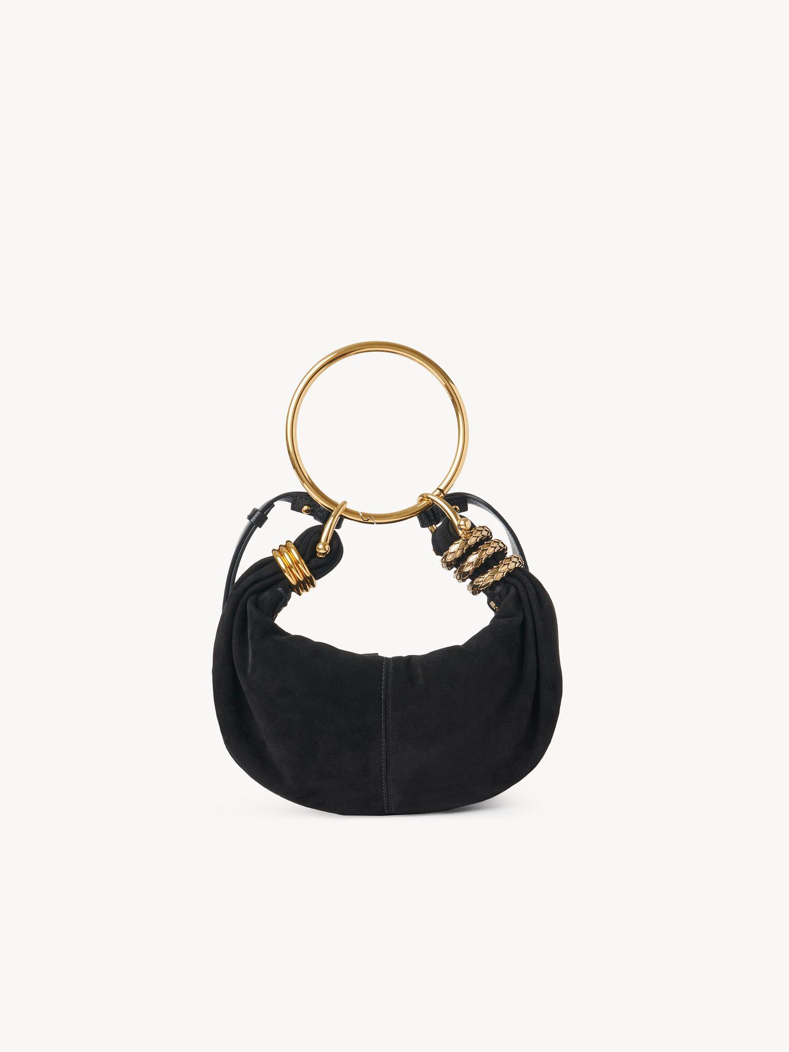 Small Snake Bracelet Hobo bag in suede leather Product Image
