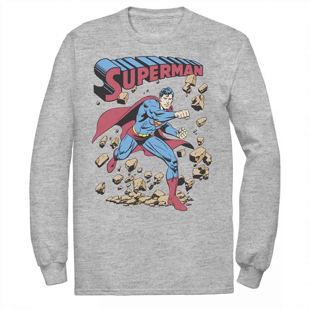 Men's DC Comics Superman Smash Rocks Vintage Poster Tee,  Product Image