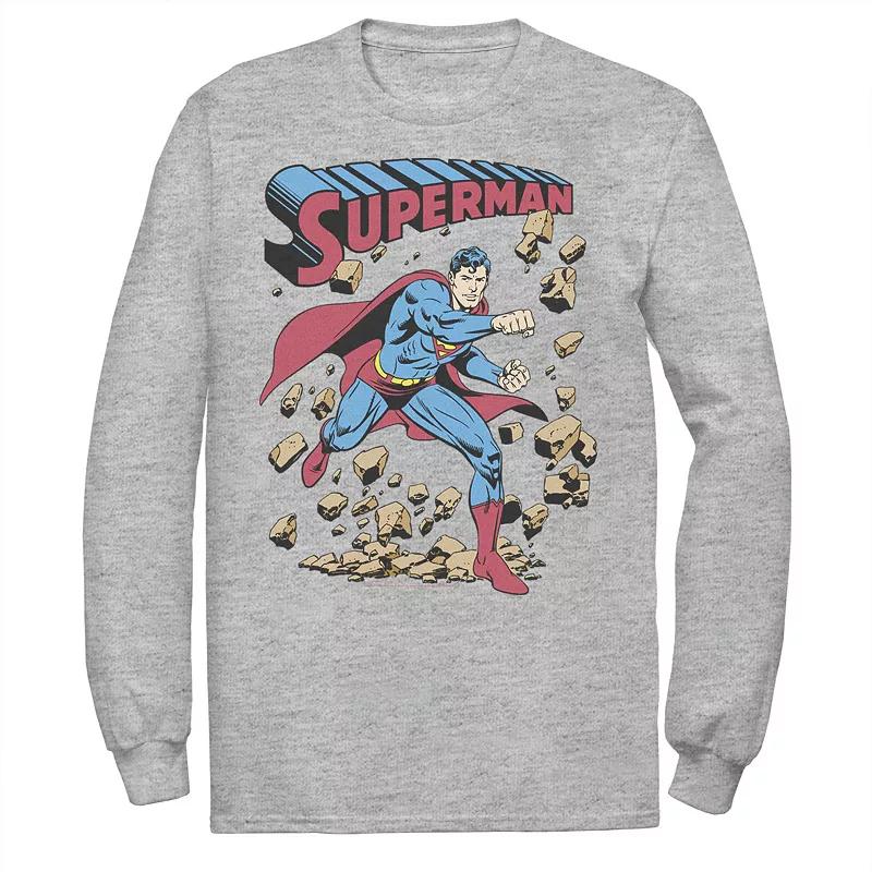 Men's DC Comics Superman Smash Rocks Vintage Poster Tee,  Product Image