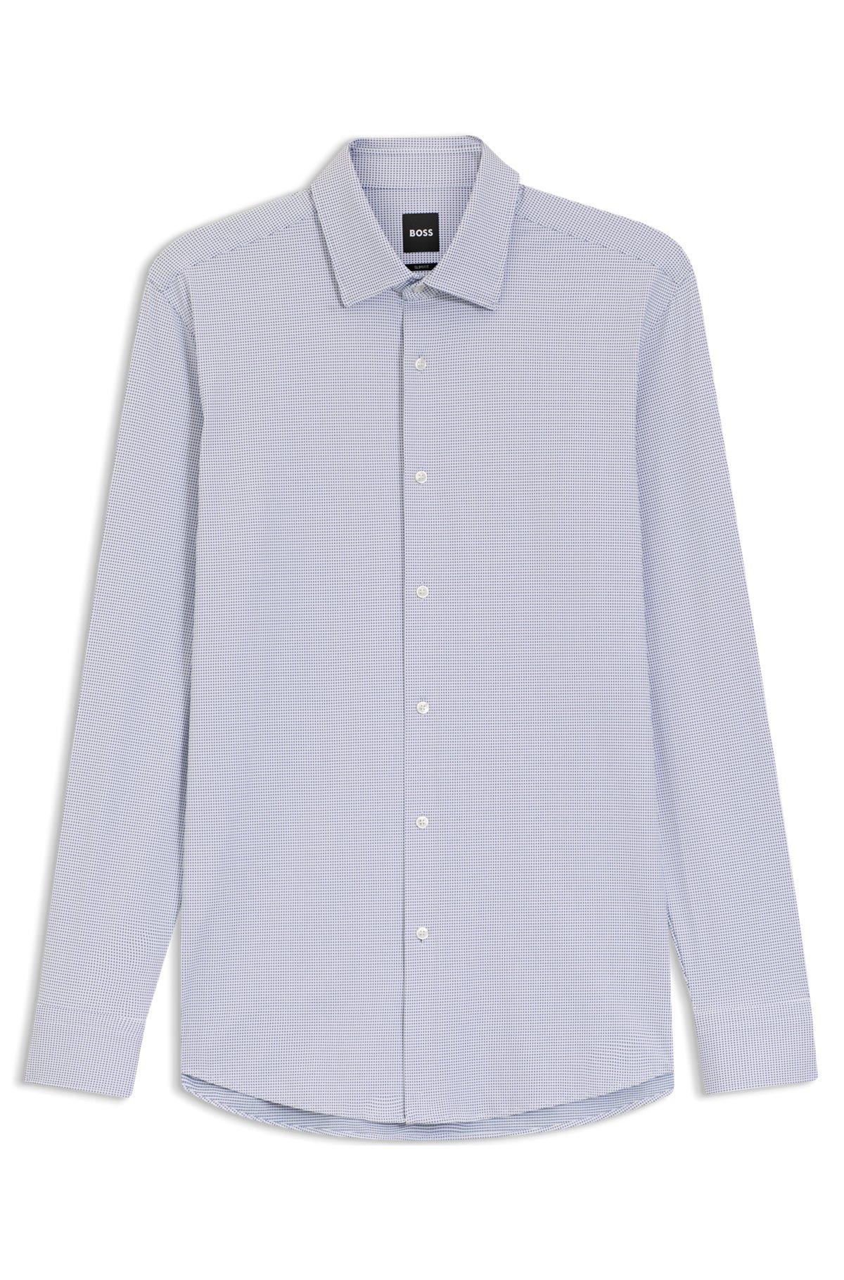 Slim-fit shirt in Italian performance-stretch jersey Product Image