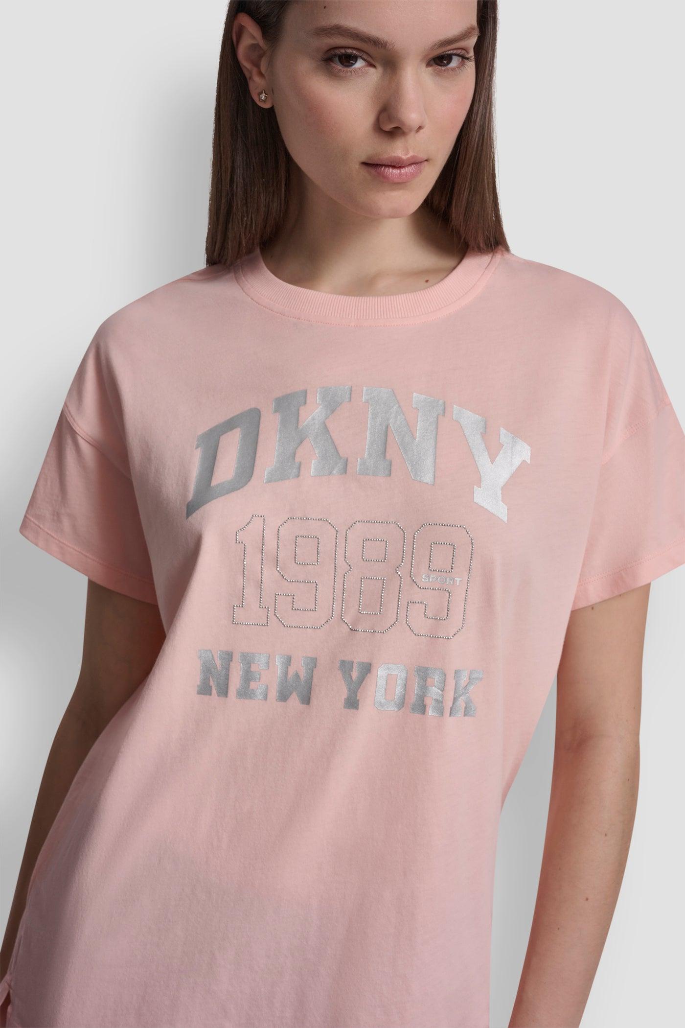 DKNY NY 1989 LOGO RHINESTUD LOGO TEE Product Image