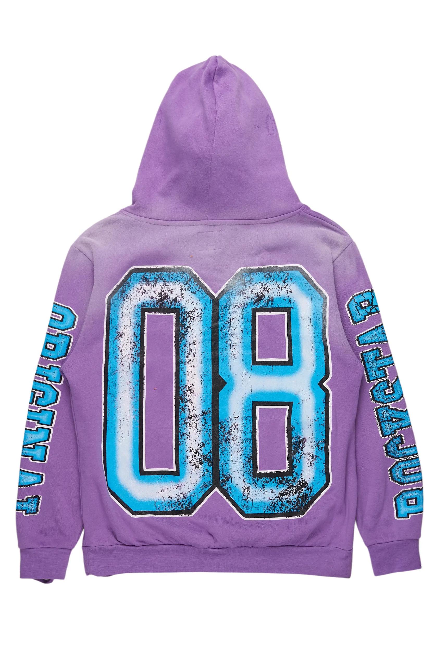 Tariqa Purple Oversized Hoodie Female Product Image