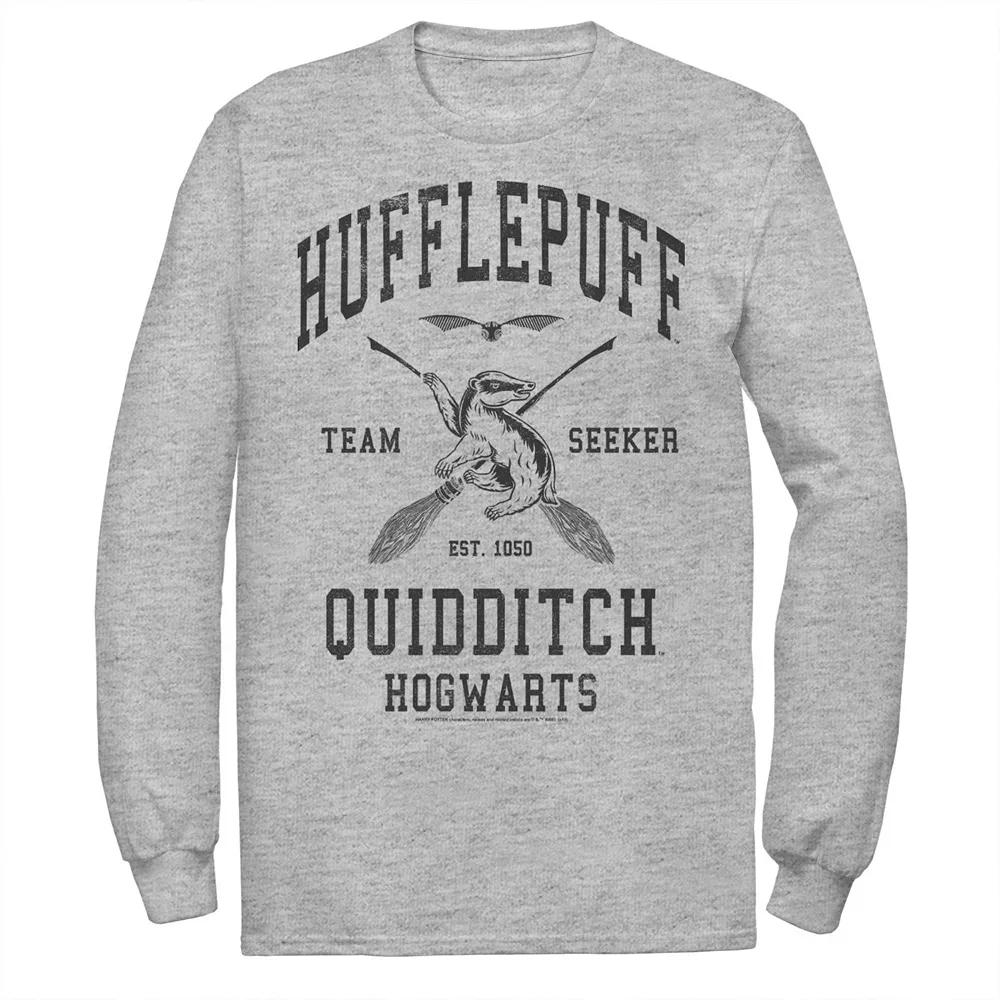 Men's Hallows 2 Hufflepuff Quidditch Tee, Size: Large, Athletic Grey Product Image