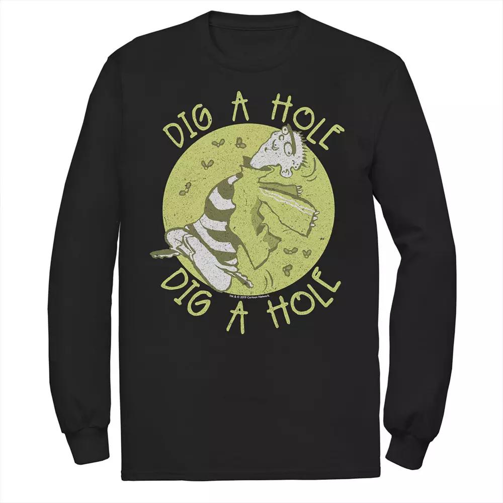 Men's CN Ed Edd N Eddy Dig A Hole Long Sleeve Tee,  Product Image