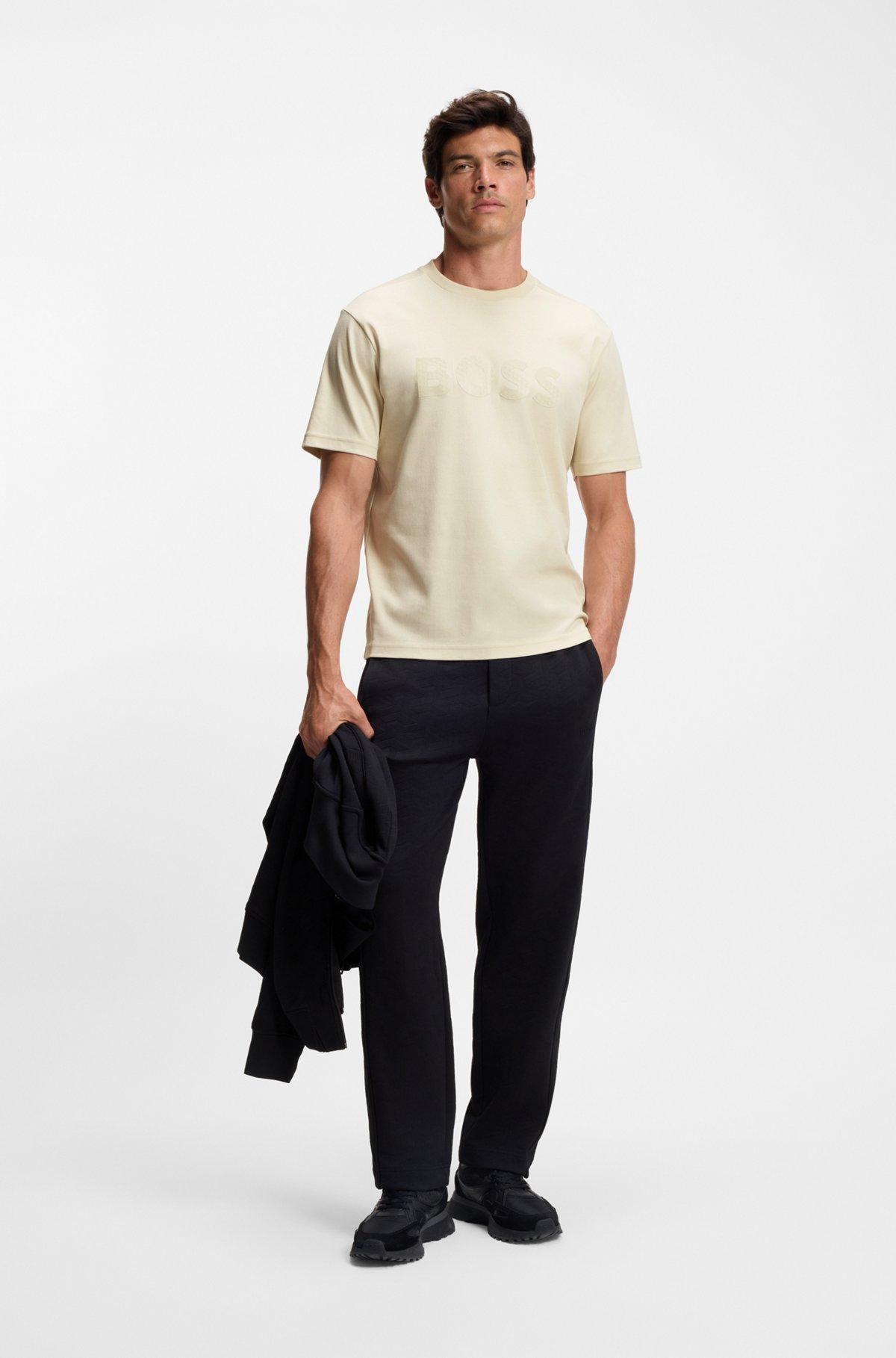 Structured-logo T-shirt in cotton jersey Product Image