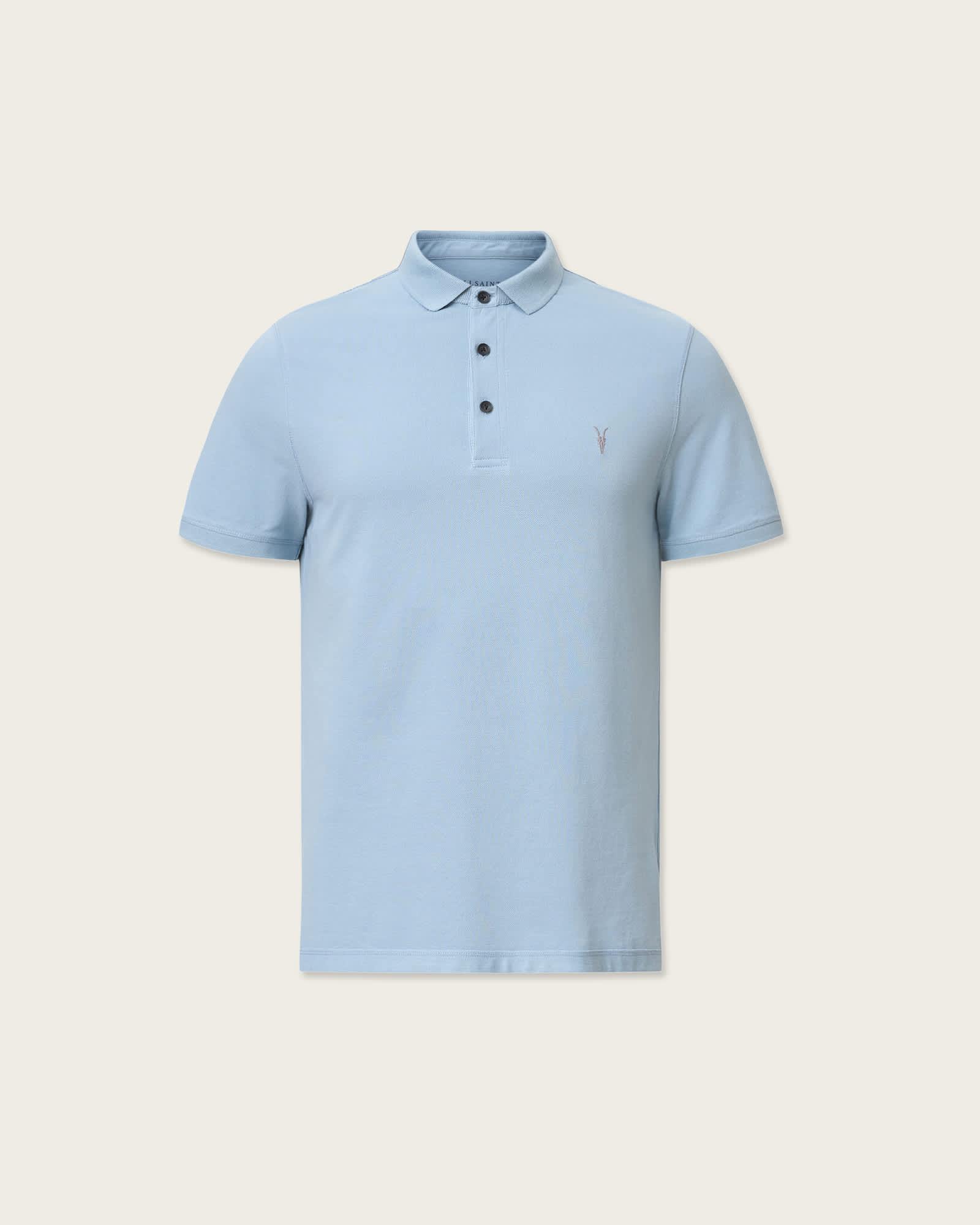 Reform Short Sleeve Polo Shirt SPINEL BLUE | ALLSAINTS US Product Image