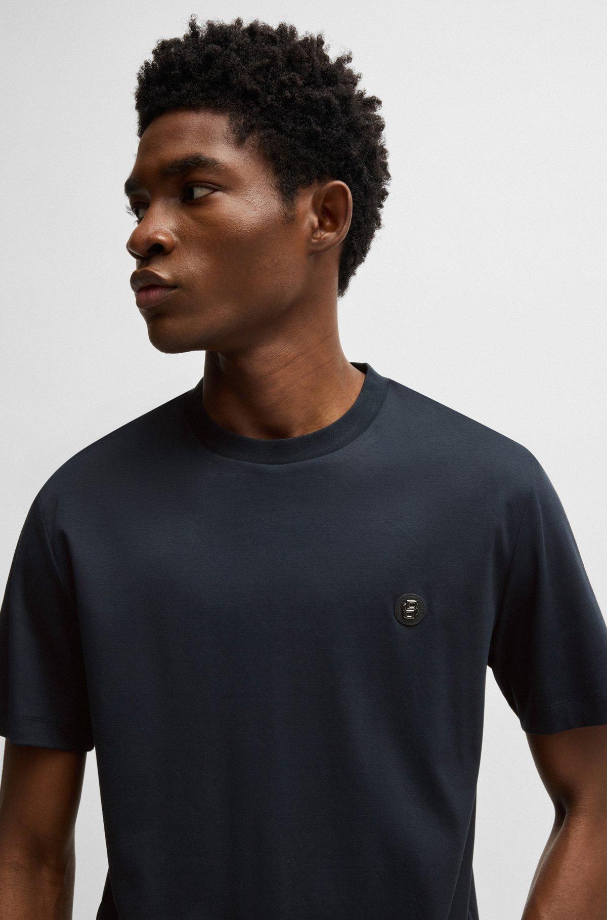 Regular-fit T-shirt in cotton with monogram print Product Image