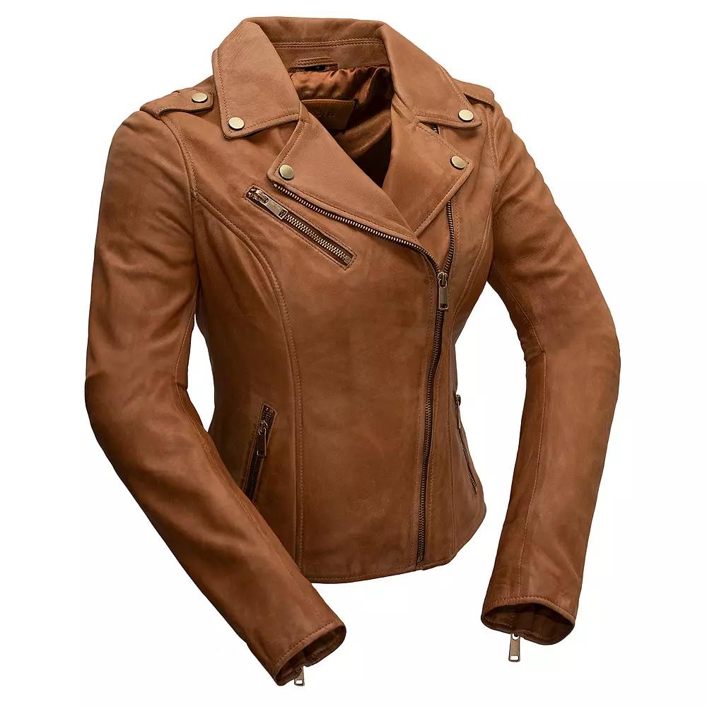 Women's Whet Blu Harper Asymmetrical Leather Jacket,  Product Image