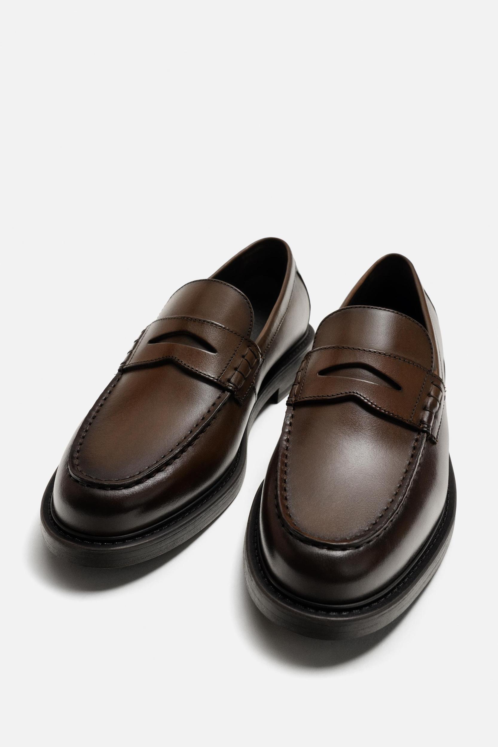 LEATHER PENNY LOAFERS Product Image