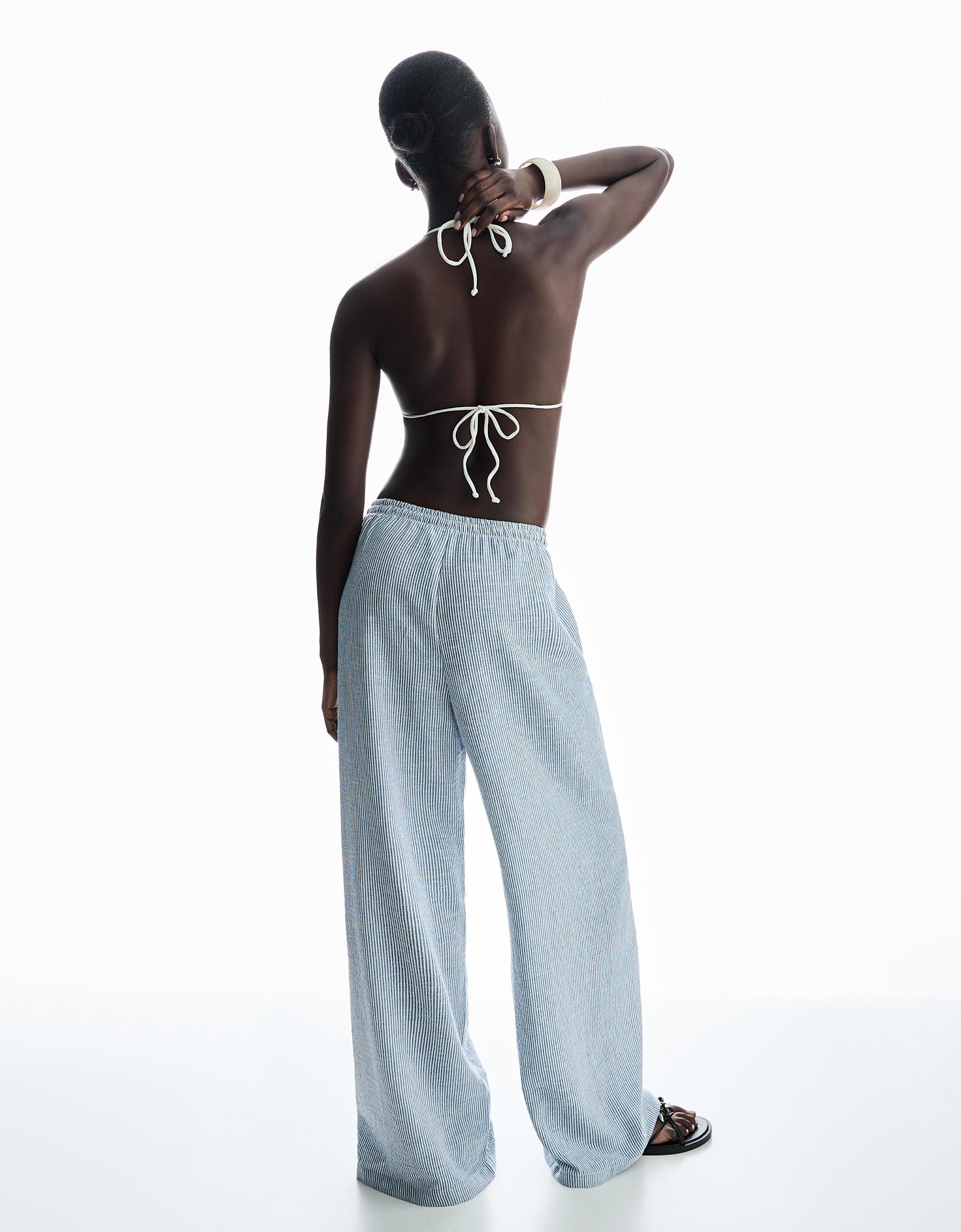 Striped rustic pants Product Image