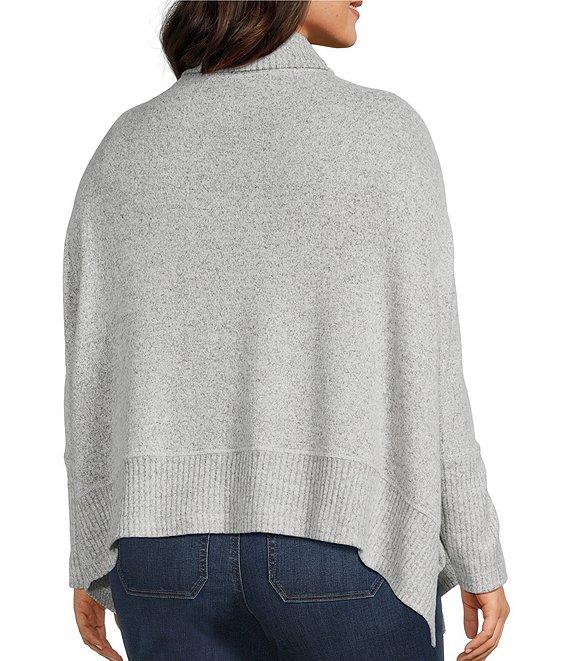Westbound Plus Size Long Sleeve Mock Neck Knit Top Product Image