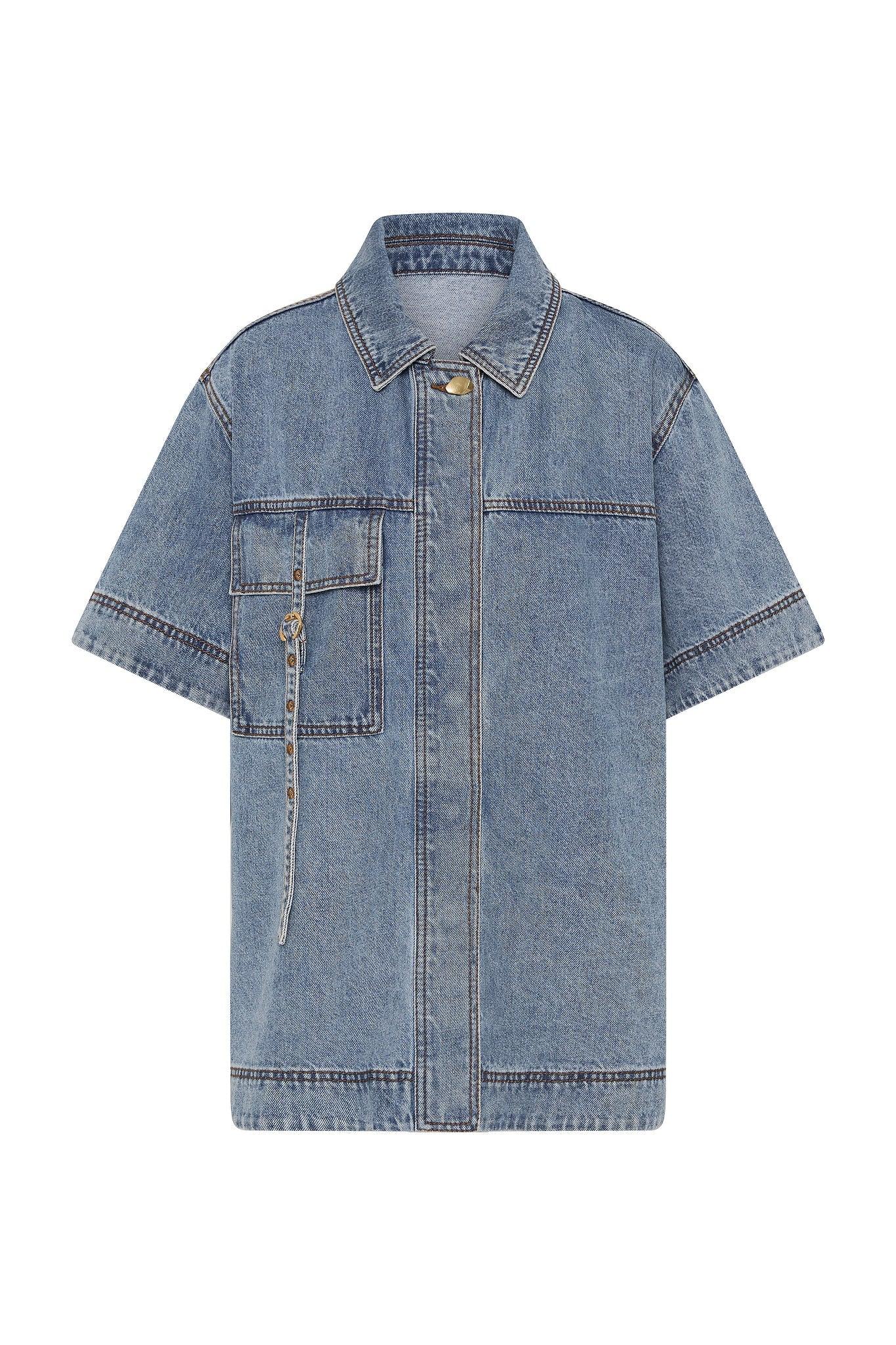 Juno Denim Shirt-COASTAL WASH / 4 Product Image