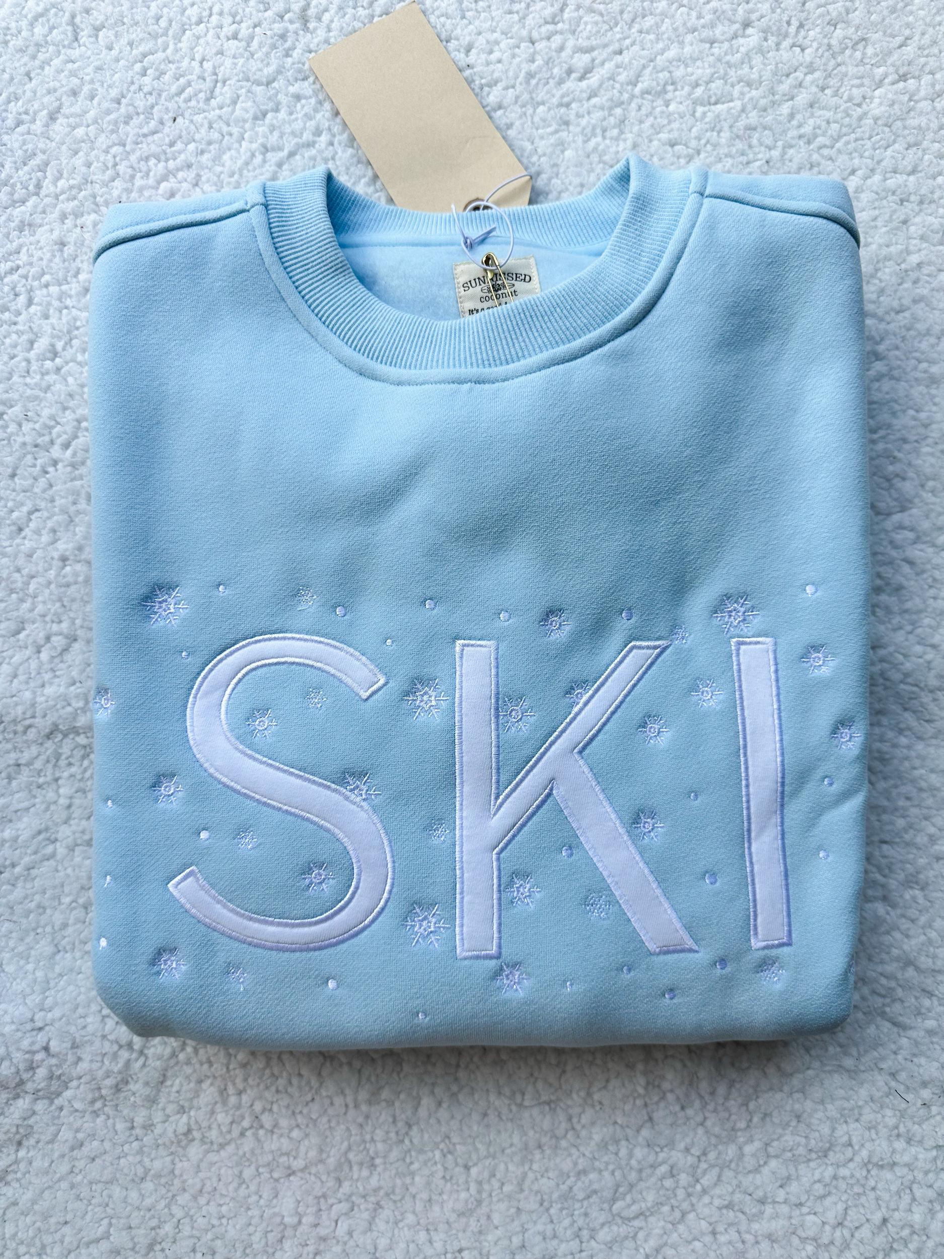 Snowflake Sunkissedcoconut Embroider Sweatshirt Product Image