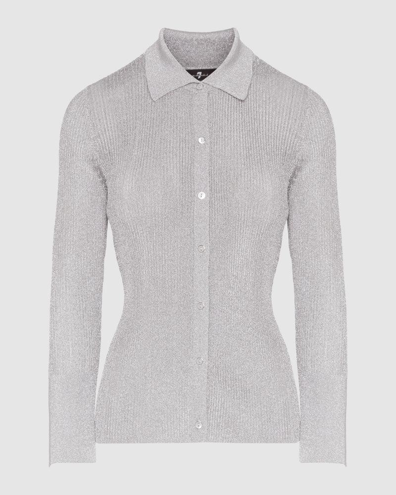 Metallic Long Sleeve Cardigan Product Image