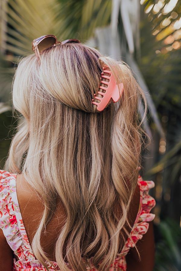 Beach Tripping Hair Claw Clip In Pink Product Image