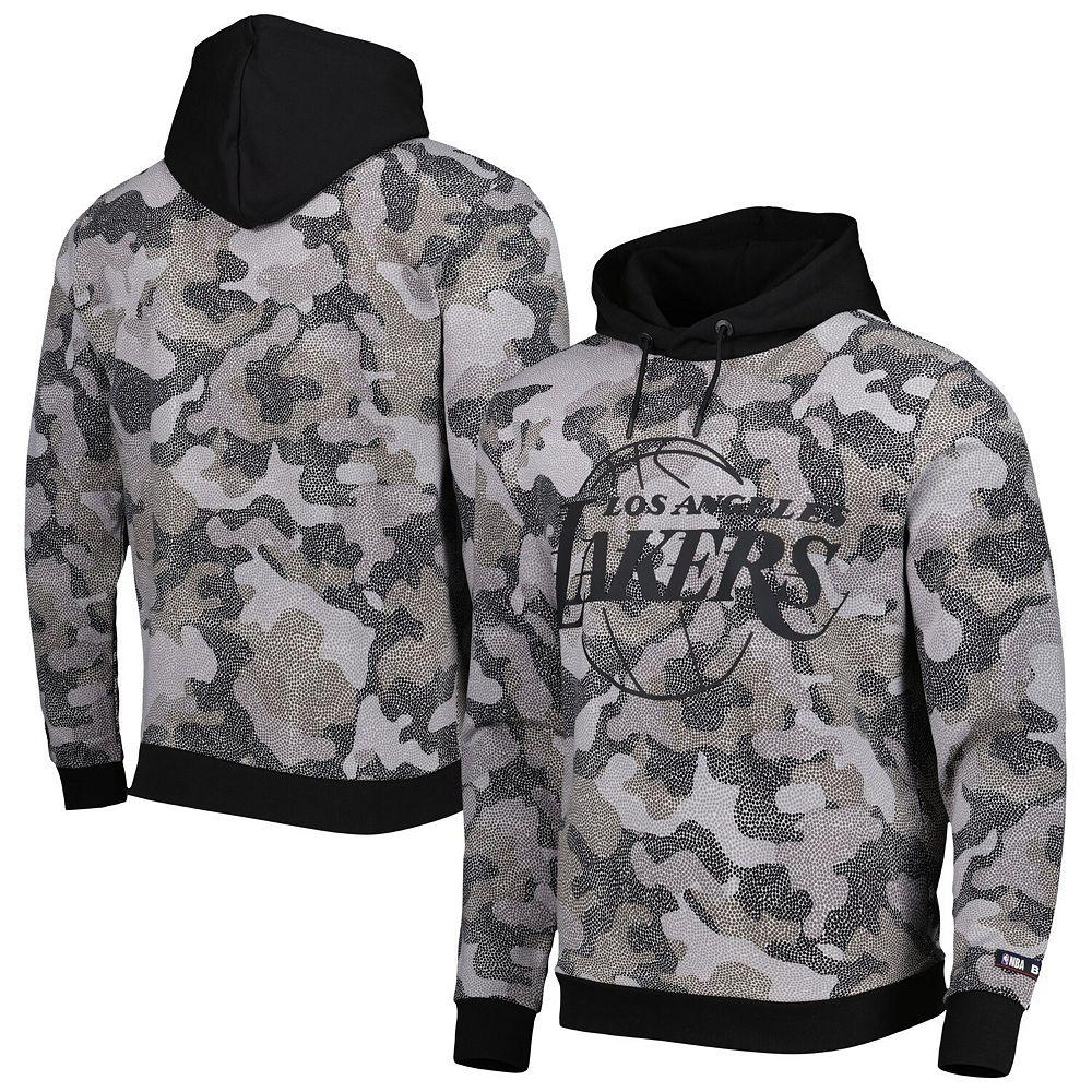Men's Hugo Boss x NBA Black Los Angeles Lakers Camo Pullover Hoodie, Size: 2XL Product Image